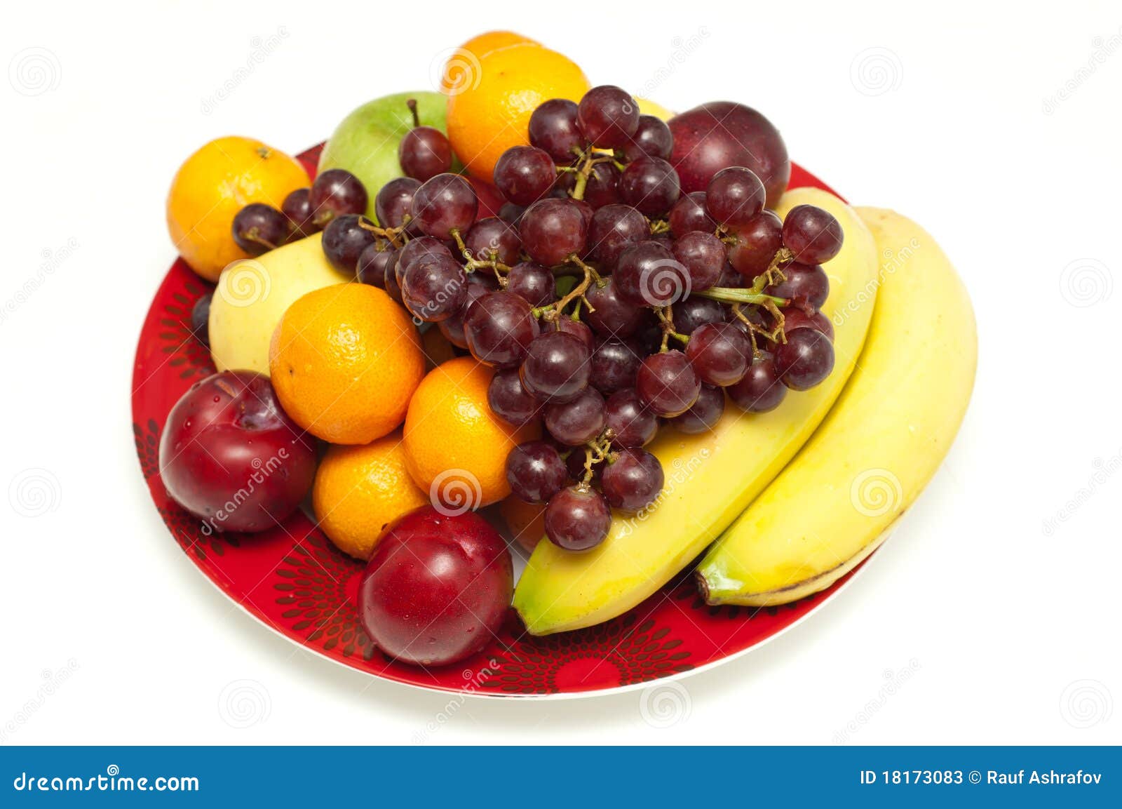 Fresh fruit on a plate stock image. Image of group, banana 18173083