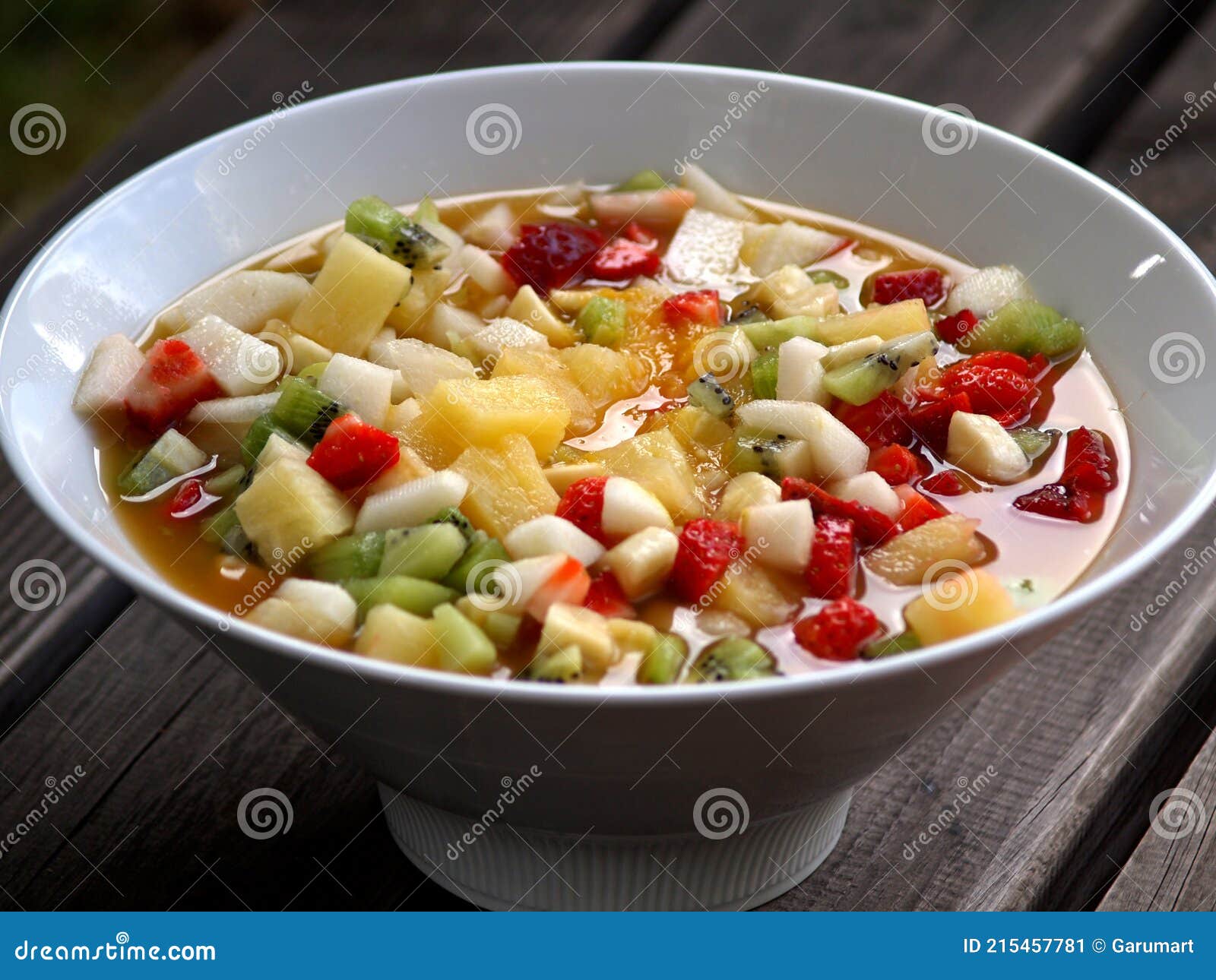 Fresh Fruit Salad with Orange Juice Stock Image Image of fresh