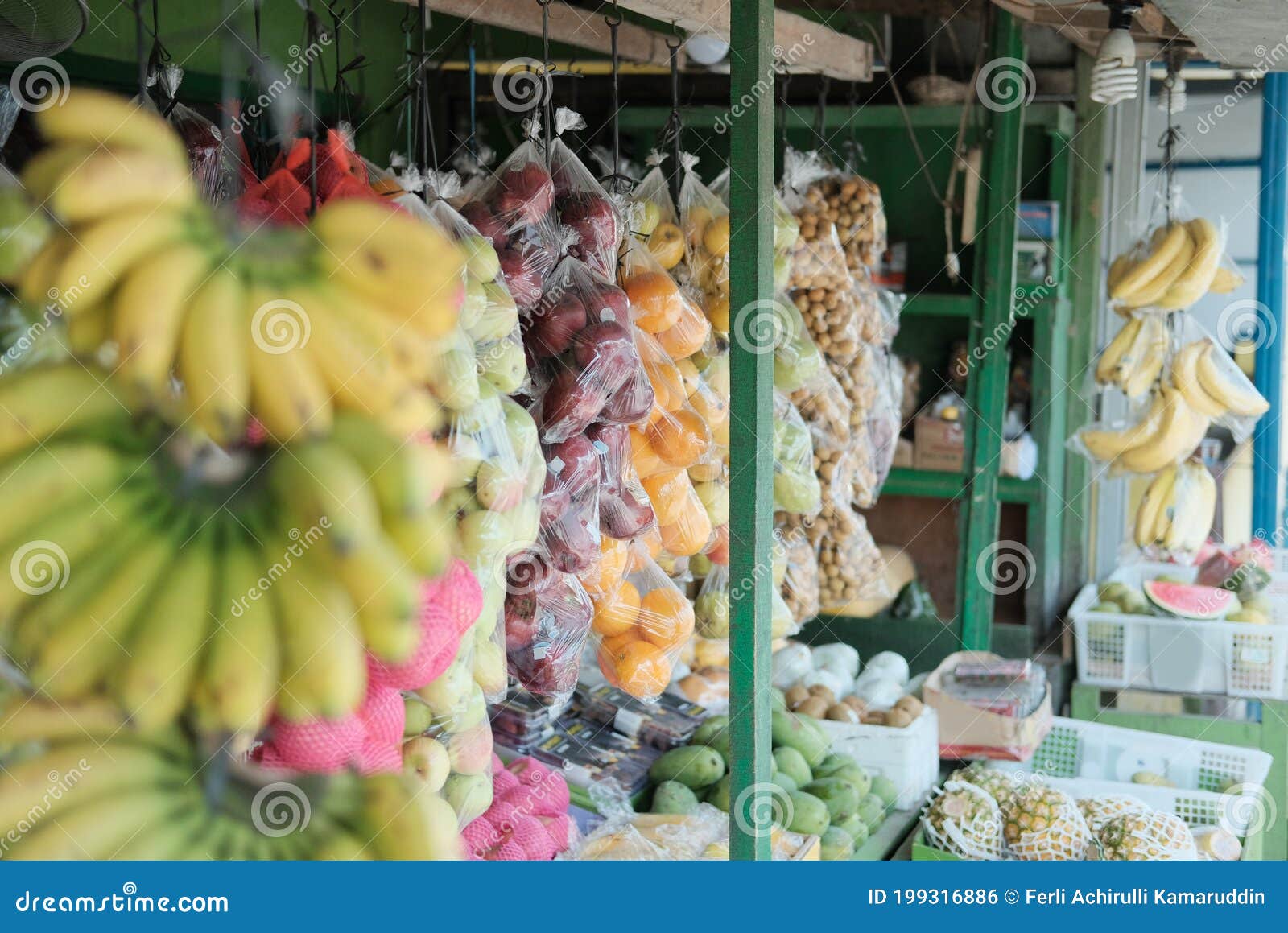 Fresh Fruit at the Fruit Shop Stock Photo Image of colorful, grape