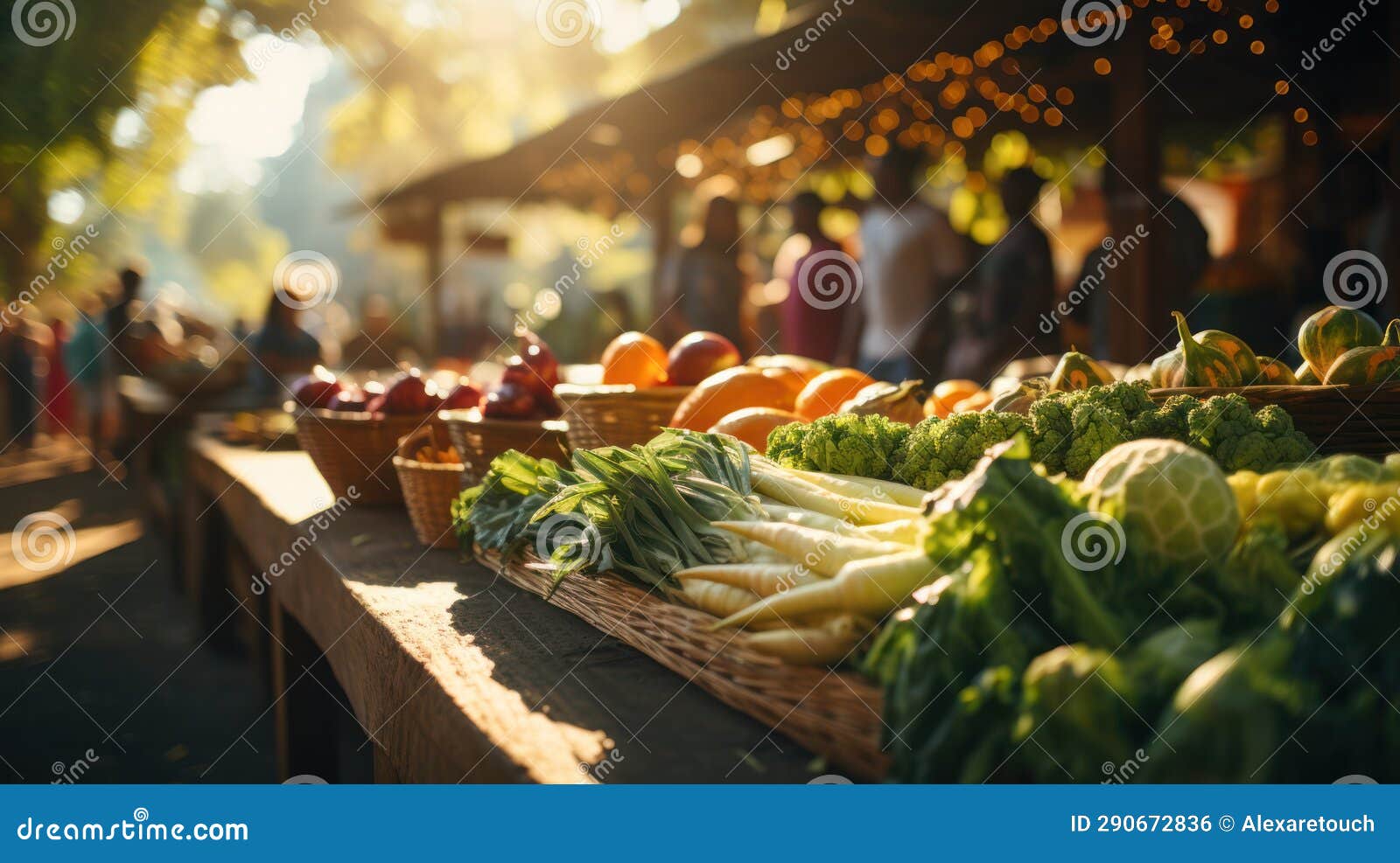 Fresh Fruit and Vegetable Stand Stock Illustration Illustration of