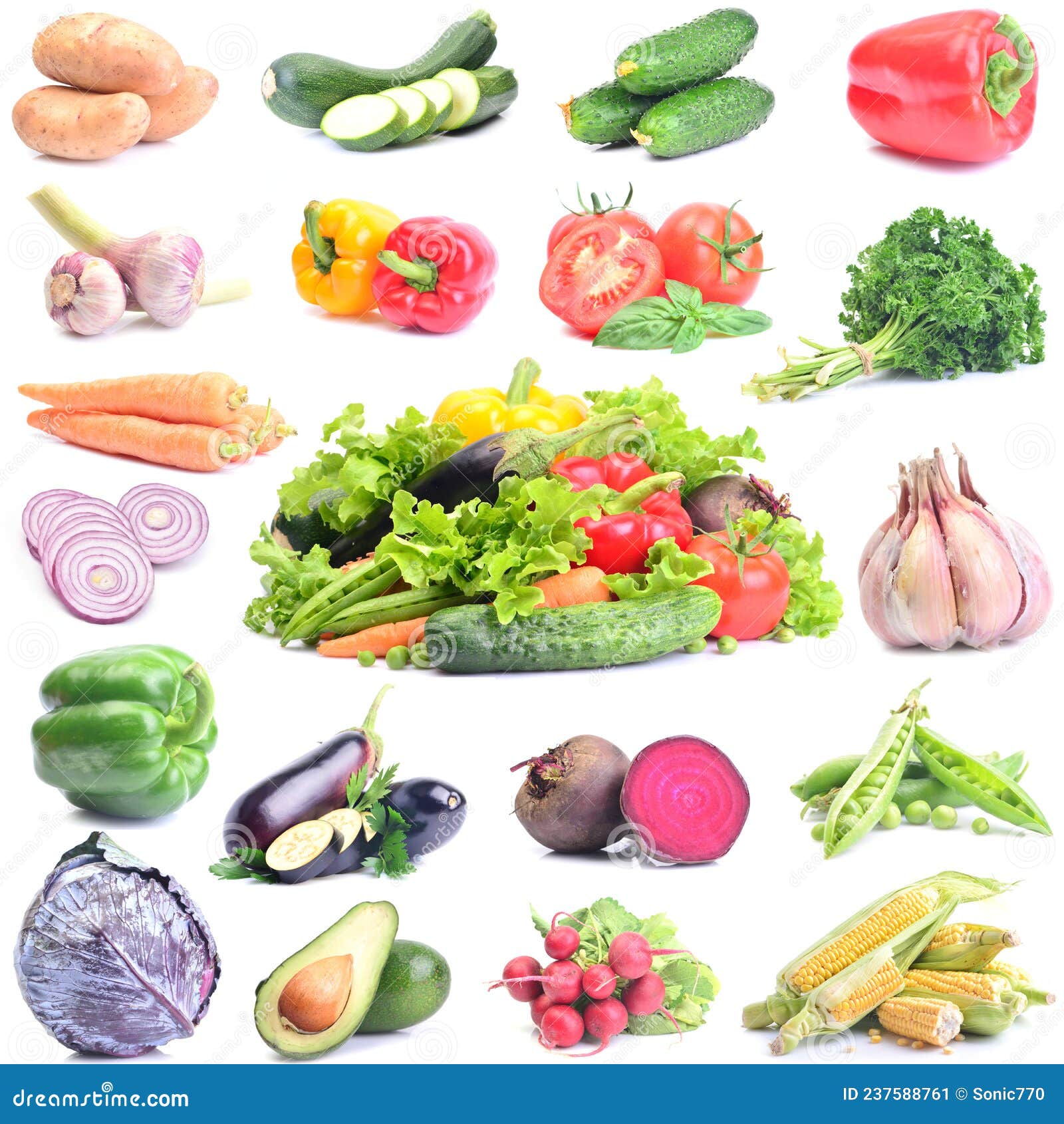 Fruit and Vegetables on White Background Stock Image Image of gourd, isolated 237588761