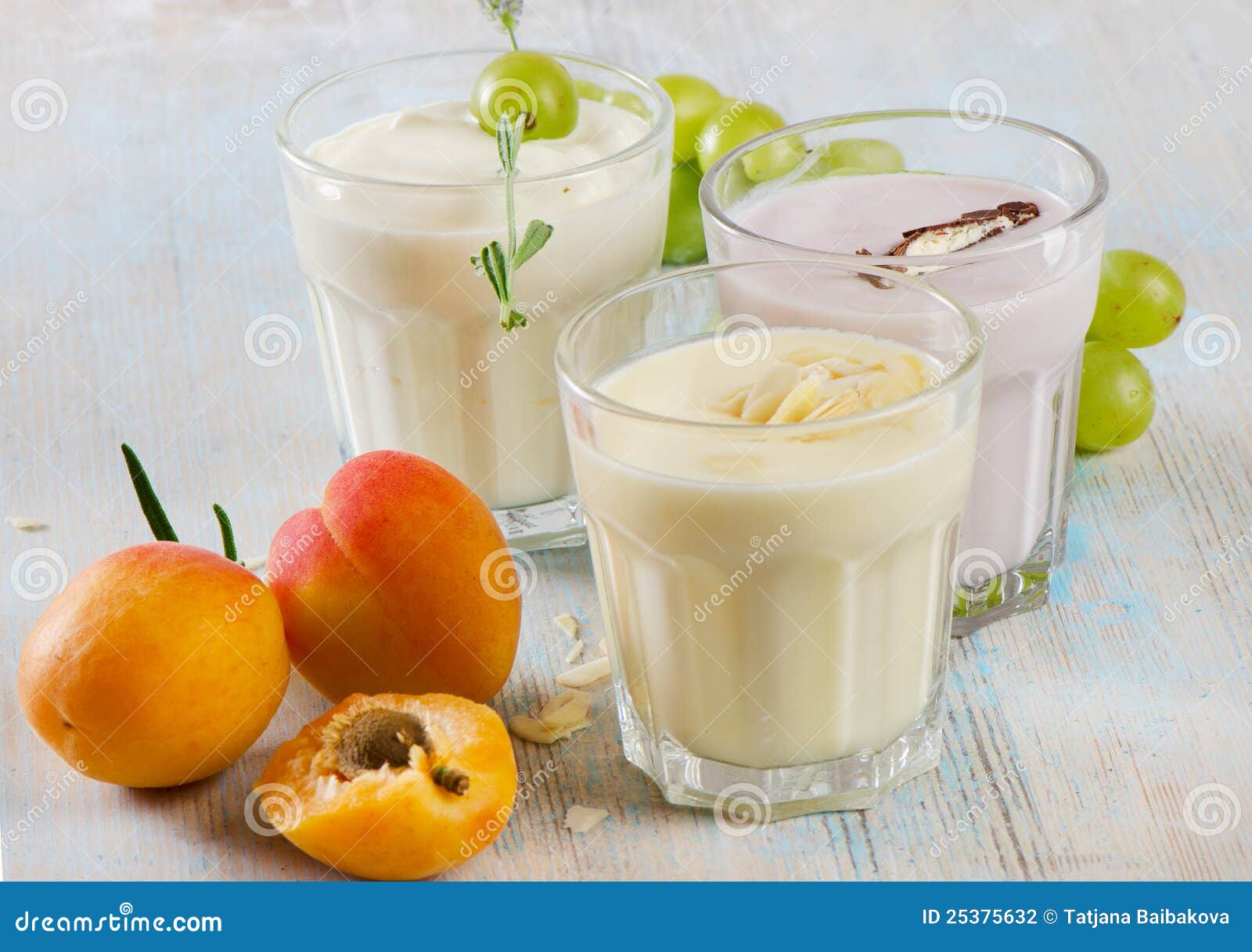 Fresh fruit yogurt stock photo. Image of green, fruit 25375632