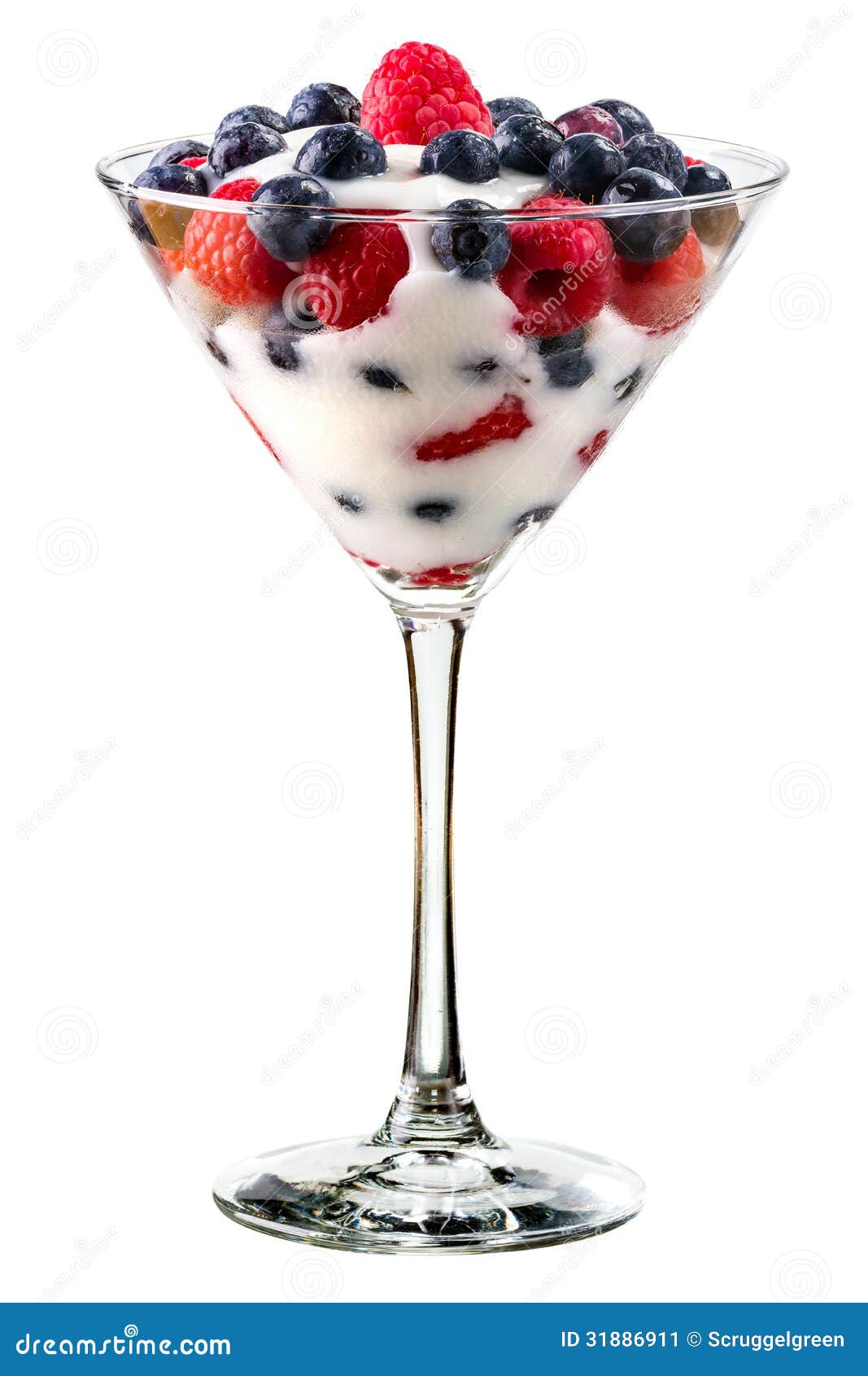 Fresh Fruit Yogurt stock image. Image of nutrition, glass 31886911