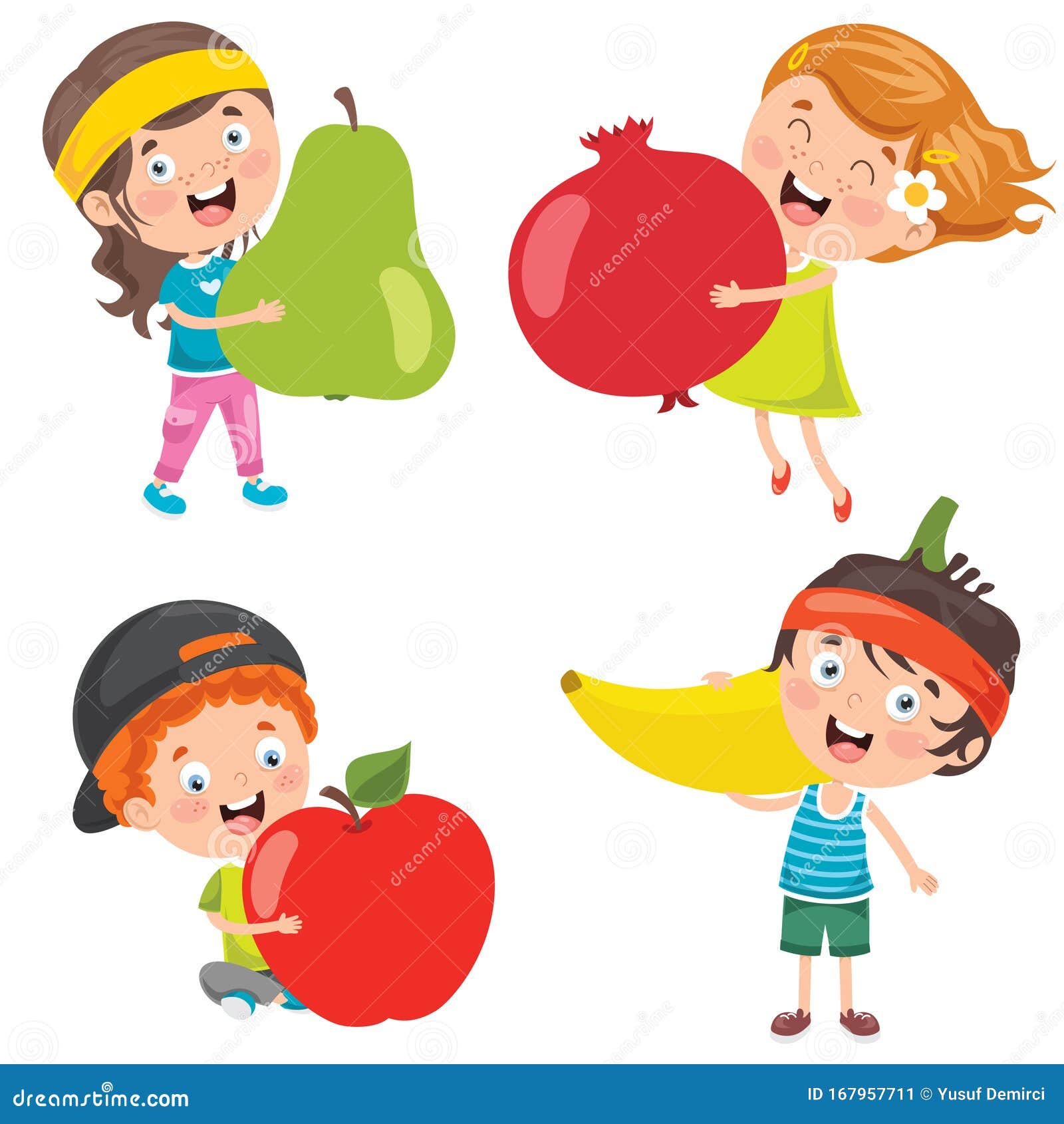 Fresh Fruits for Healthy Eating Stock Vector - Illustration of healthy ...