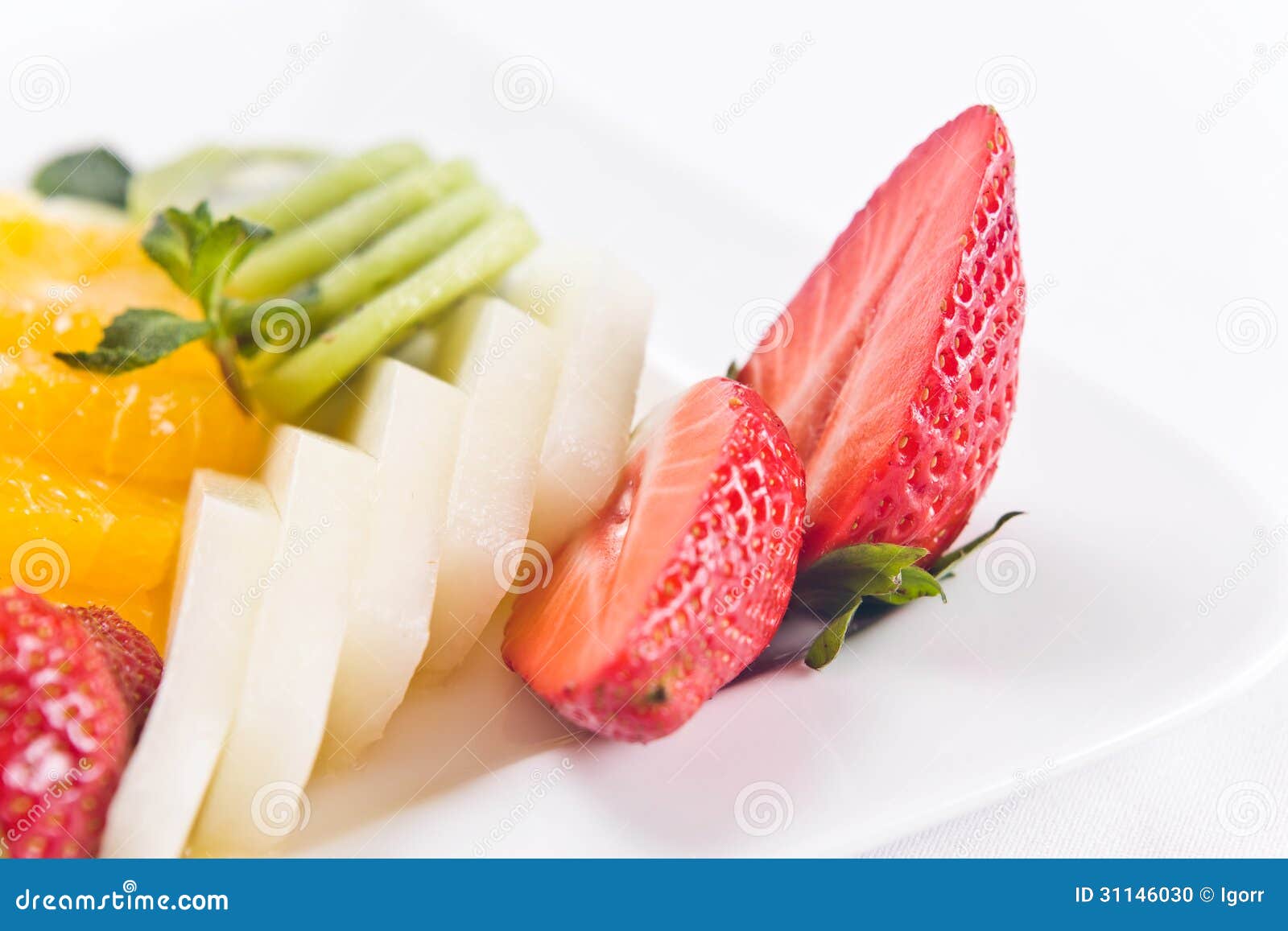 Fresh Fruits with Peppermint Stock Photo Image of orange, color 31146030