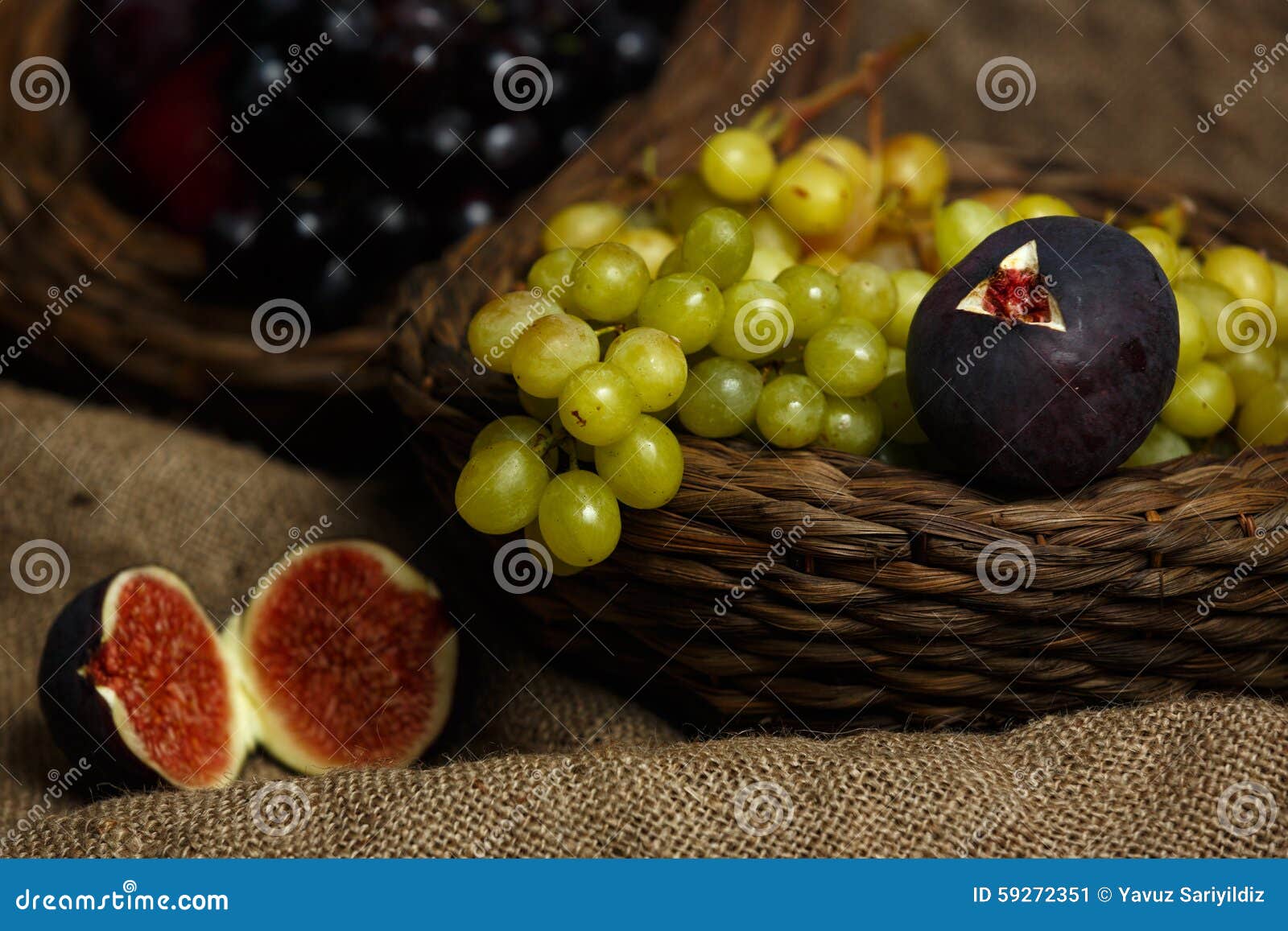 Fresh fruits on sack stock image. Image of vintage, fruit - 59272351