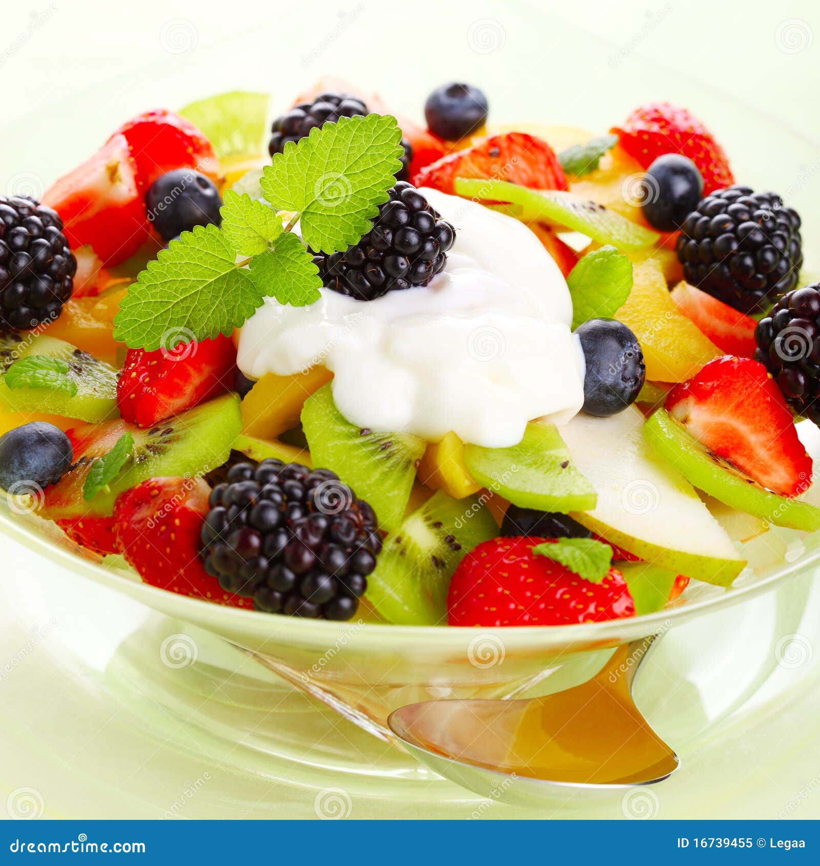 Fresh Fruits Salad with Mint Stock Image Image of appetizer, dessert
