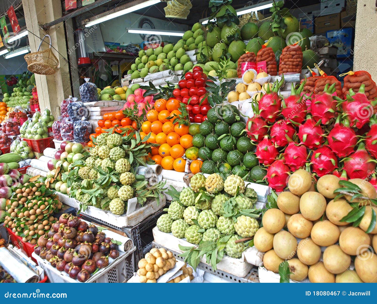 Fresh Fruits, Tropical stock image. Image of assorted 18080467