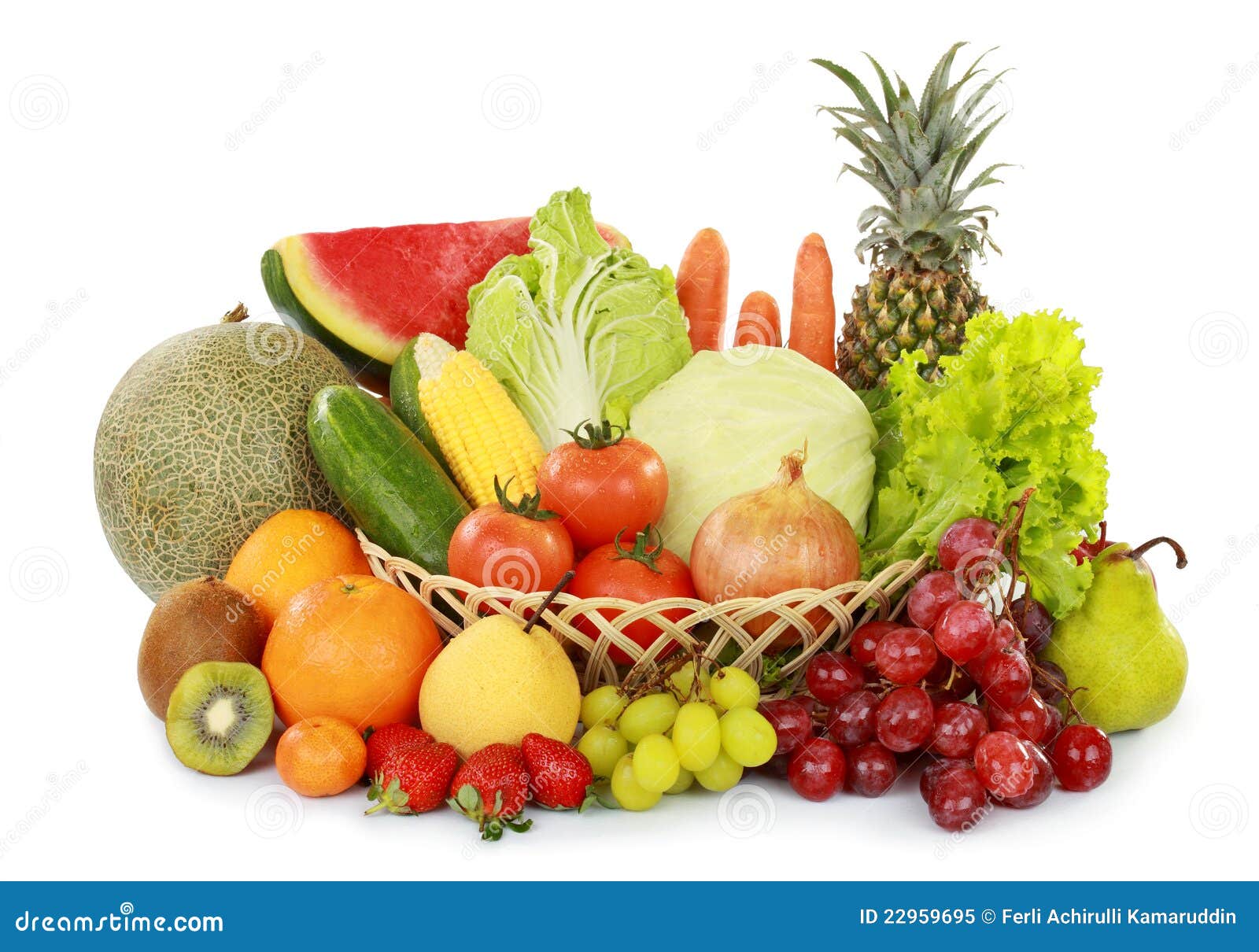 Fresh Fruits and Vegetables Stock Image Image of grocery, composition