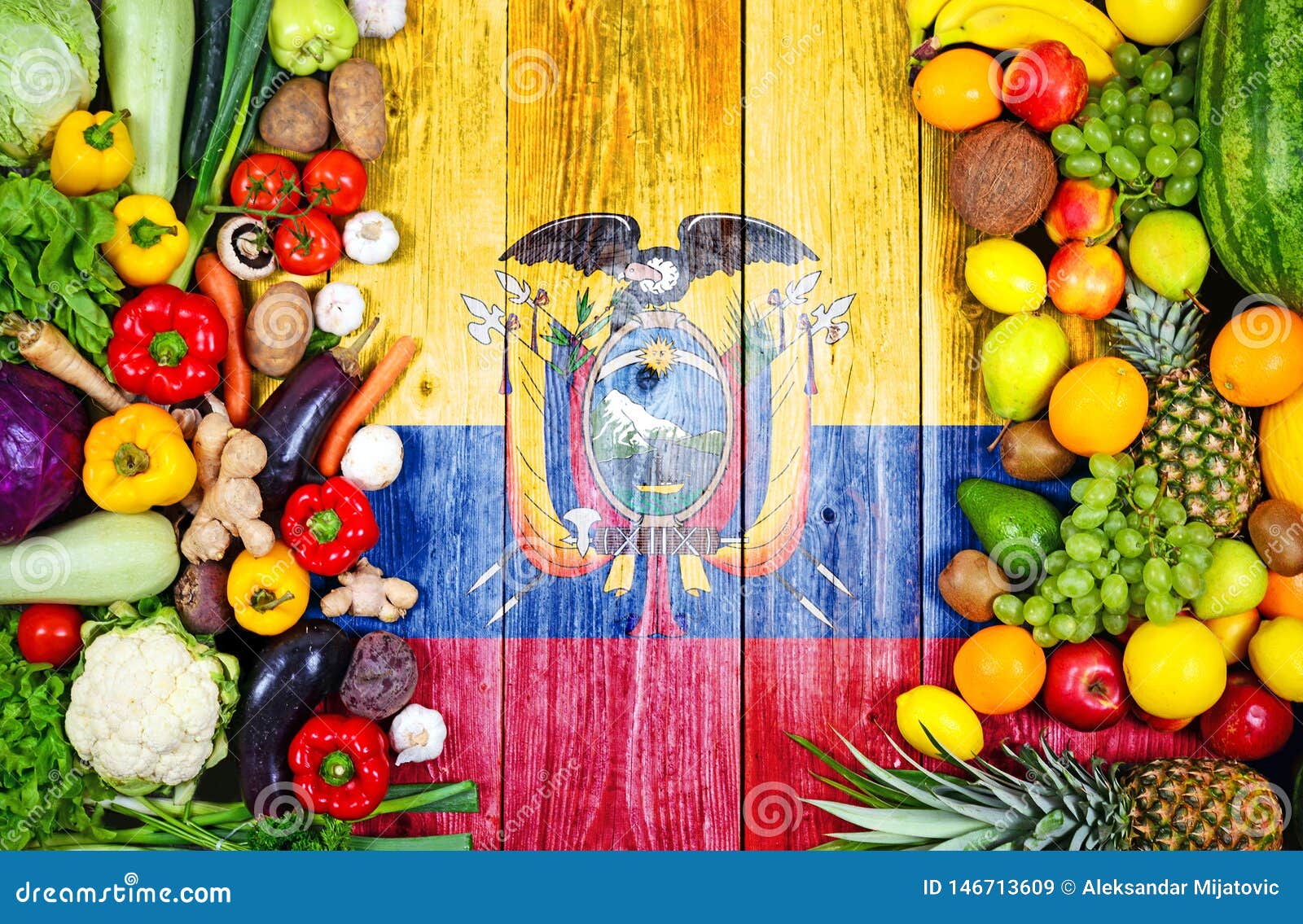 Fresh Fruits and Vegetables from Ecuador Stock Image Image of control
