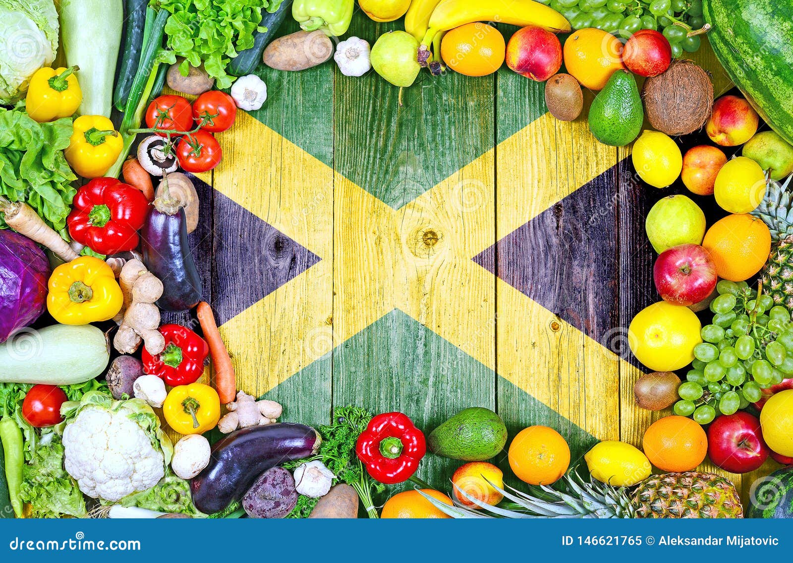 Fresh Fruits and Vegetables from Jamaica Stock Image Image of
