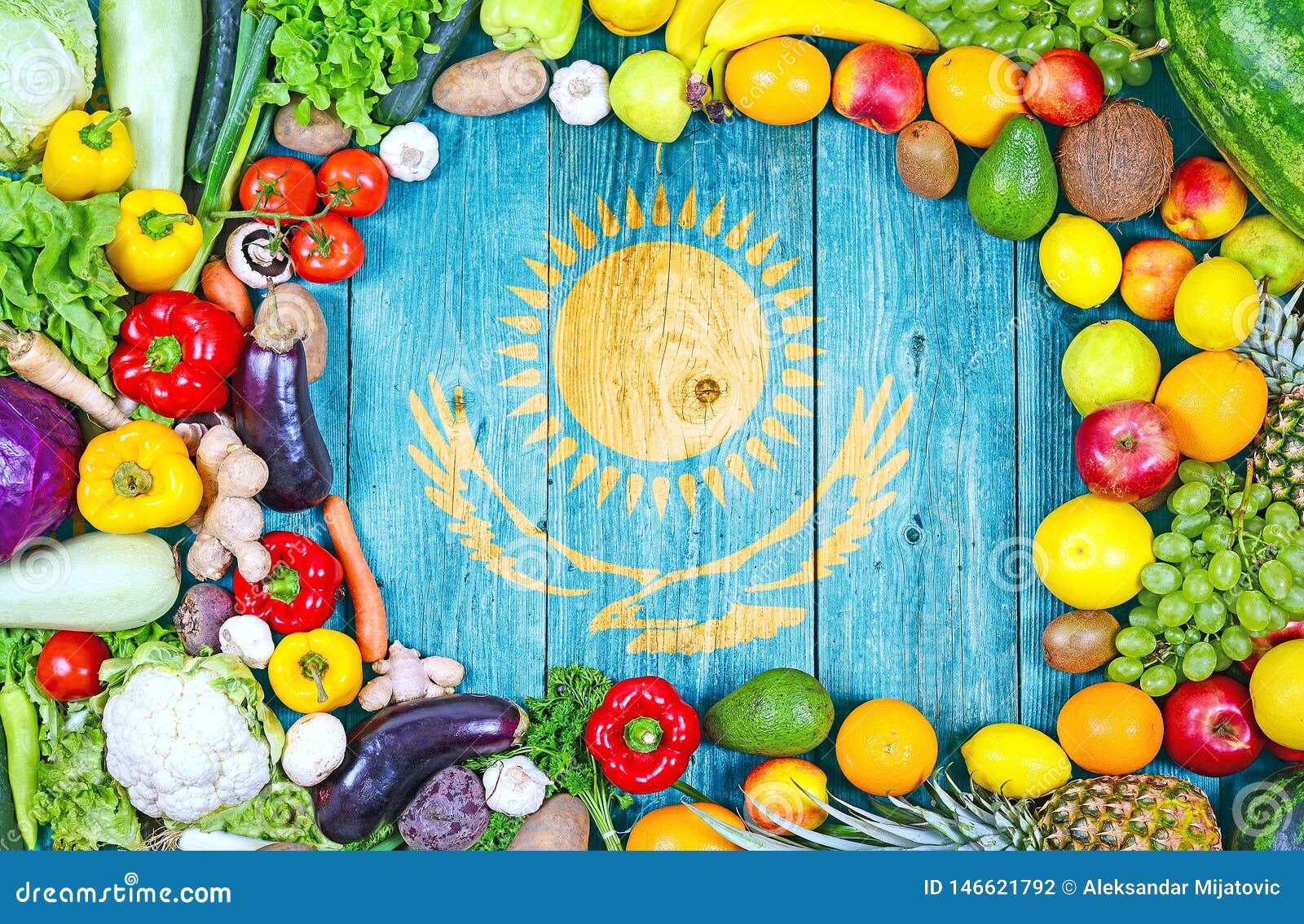 Fresh Fruits and Vegetables from Kazakhstan Stock Photo Image of