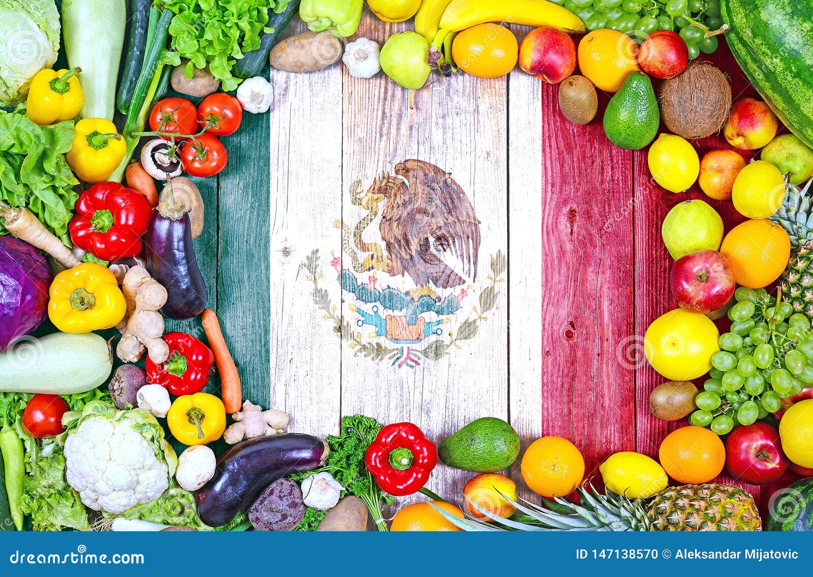 Fresh Fruits and Vegetables from Mexico Stock Photo Image of