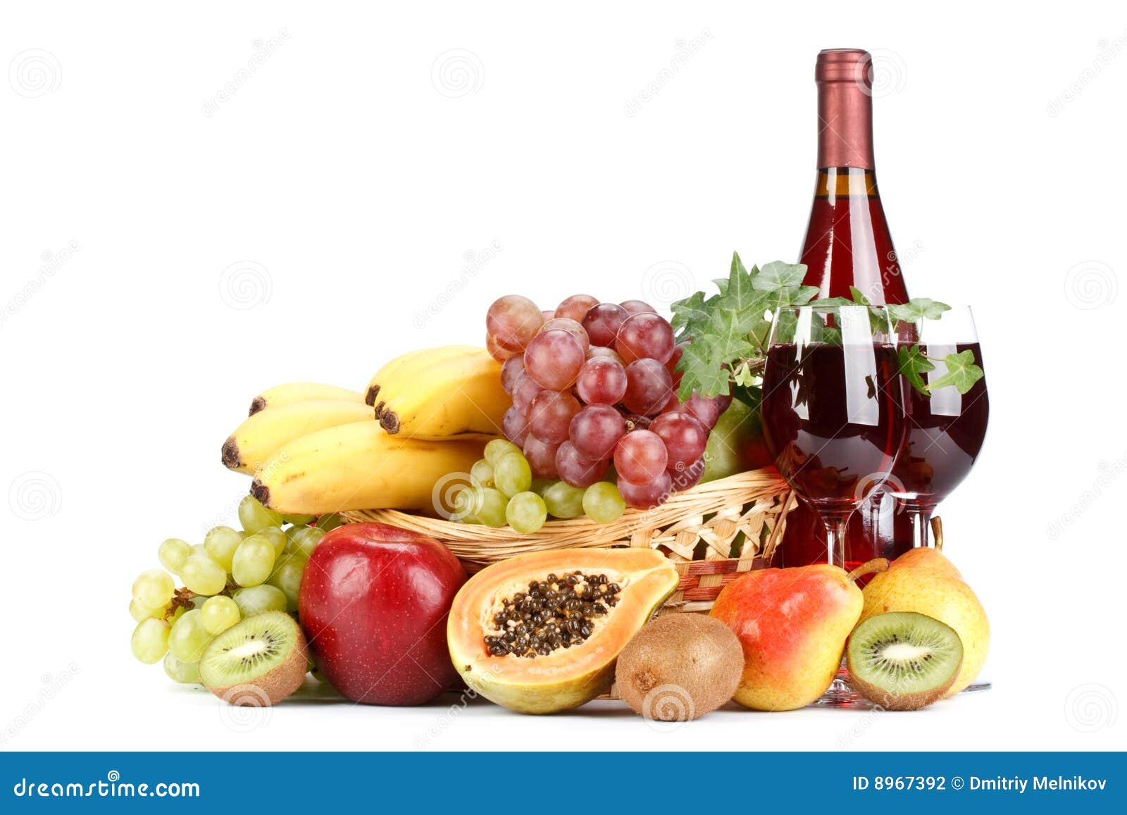 Fresh fruits and wine stock photo. Image of organic, details 8967392
