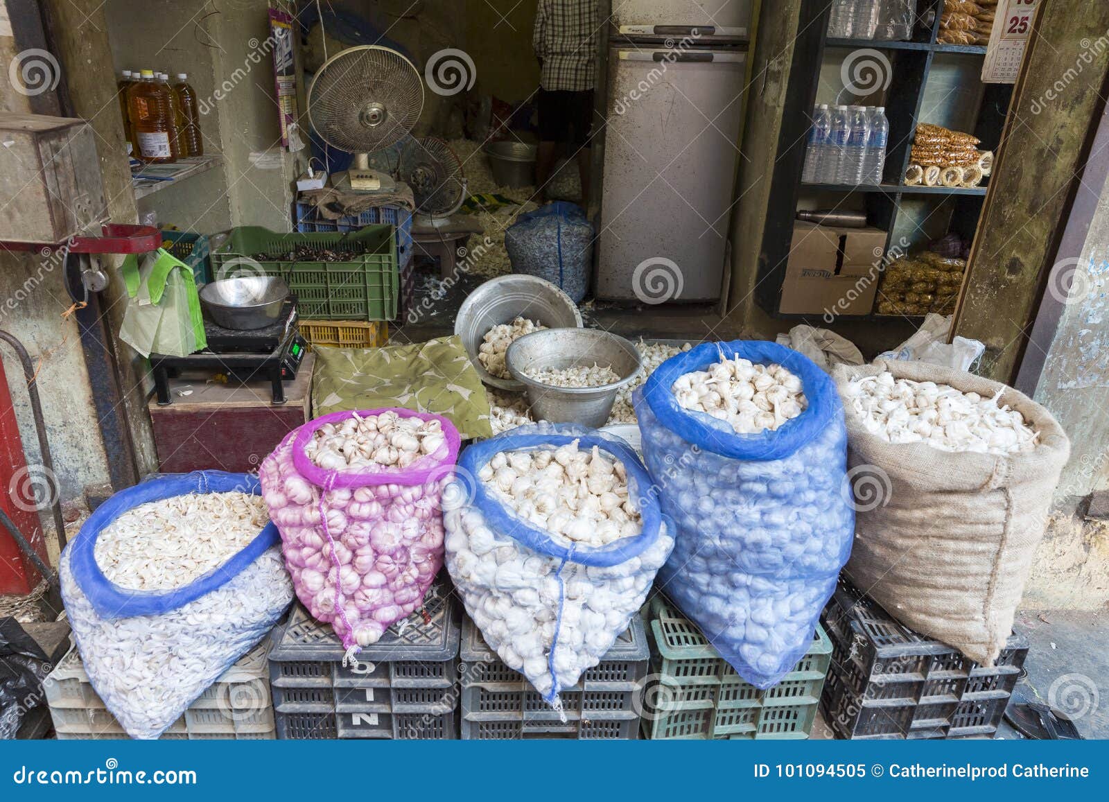 Fresh Garlic Cloves in the Market Stock Image Image of herb, cooking