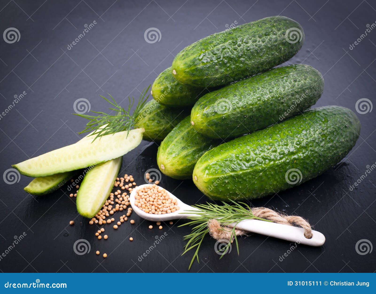 Fresh gherkin stock image. Image of vinegar, snack, fresh 31015111