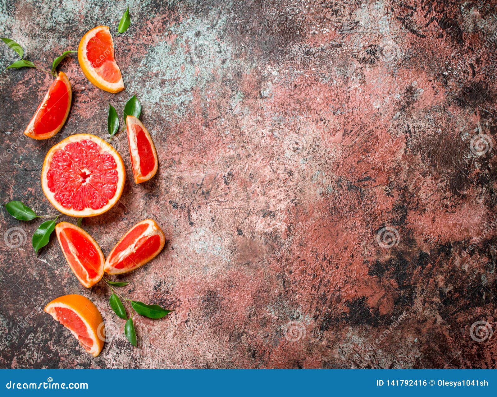 Fresh Grapefruit with Leaves Stock Photo Image of exotic, juicy