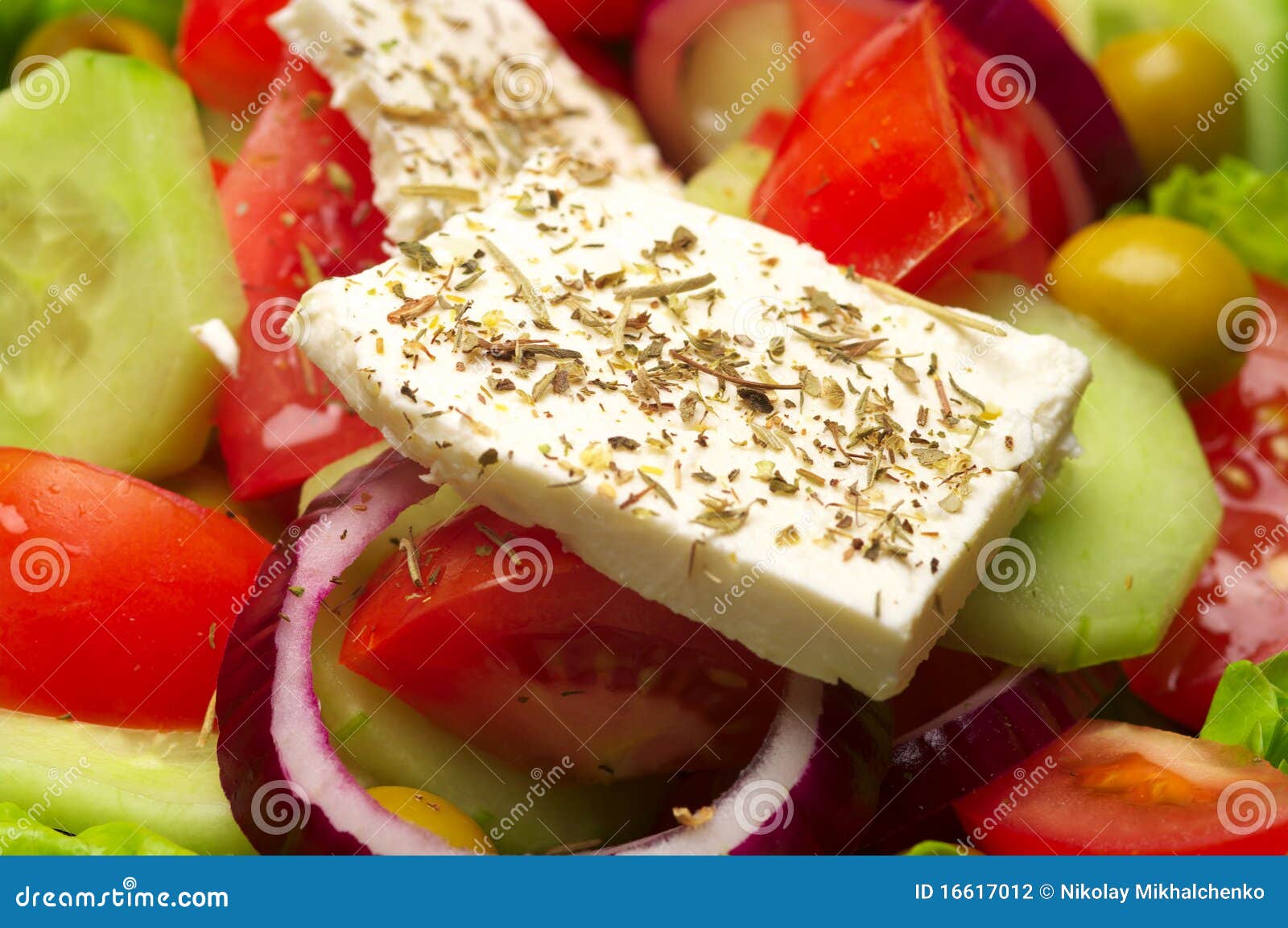 Fresh greek salad stock photo. Image of green, leaf, delicious 16617012