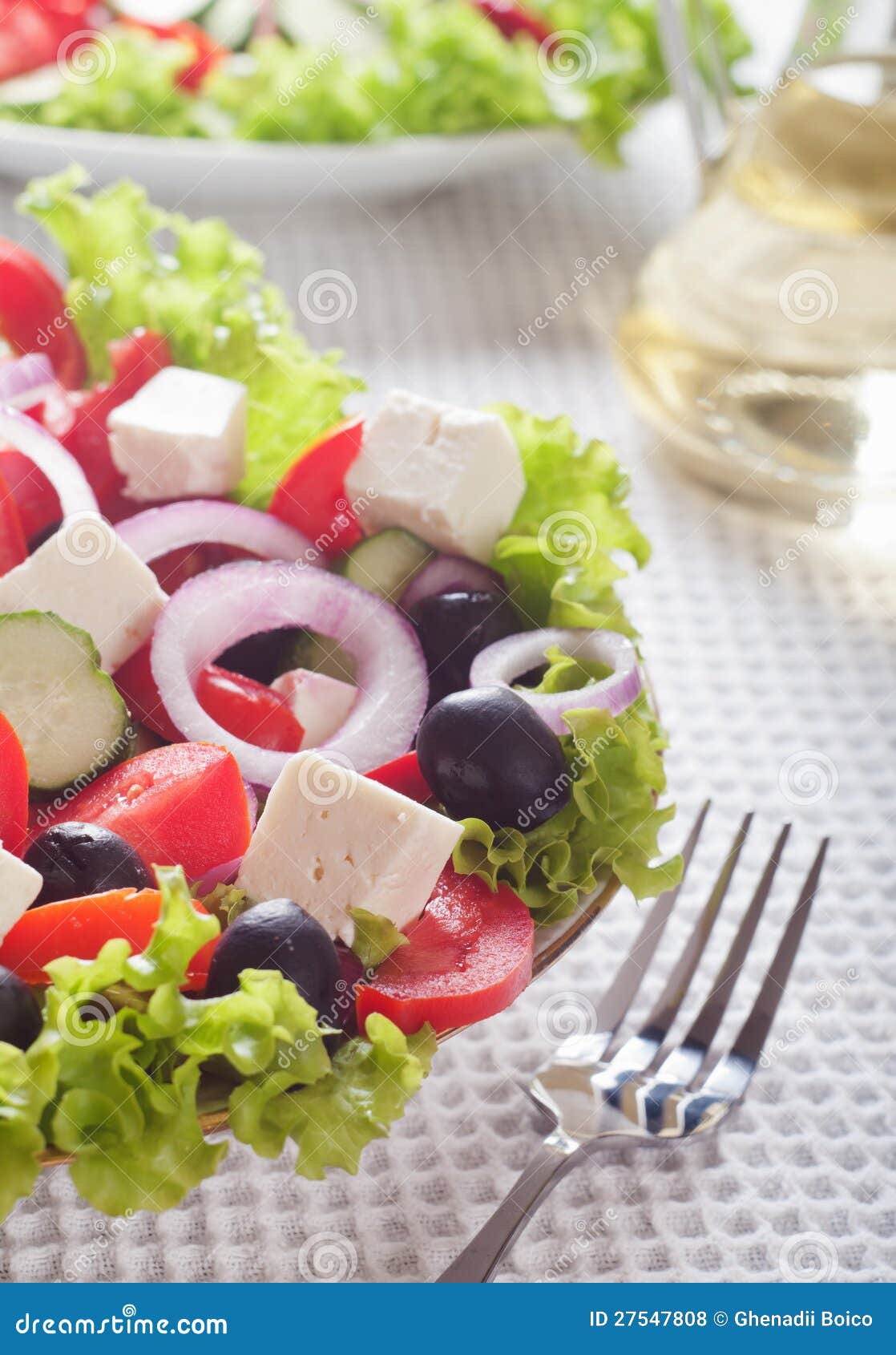 Fresh greek salad. stock photo. Image of freshness, lifestyle 27547808