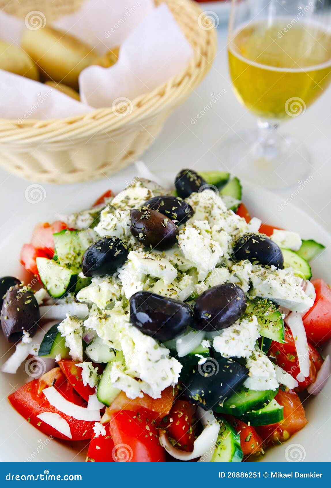 Fresh Greek Salad, Closeup Stock Image Image of meal, diet 20886251