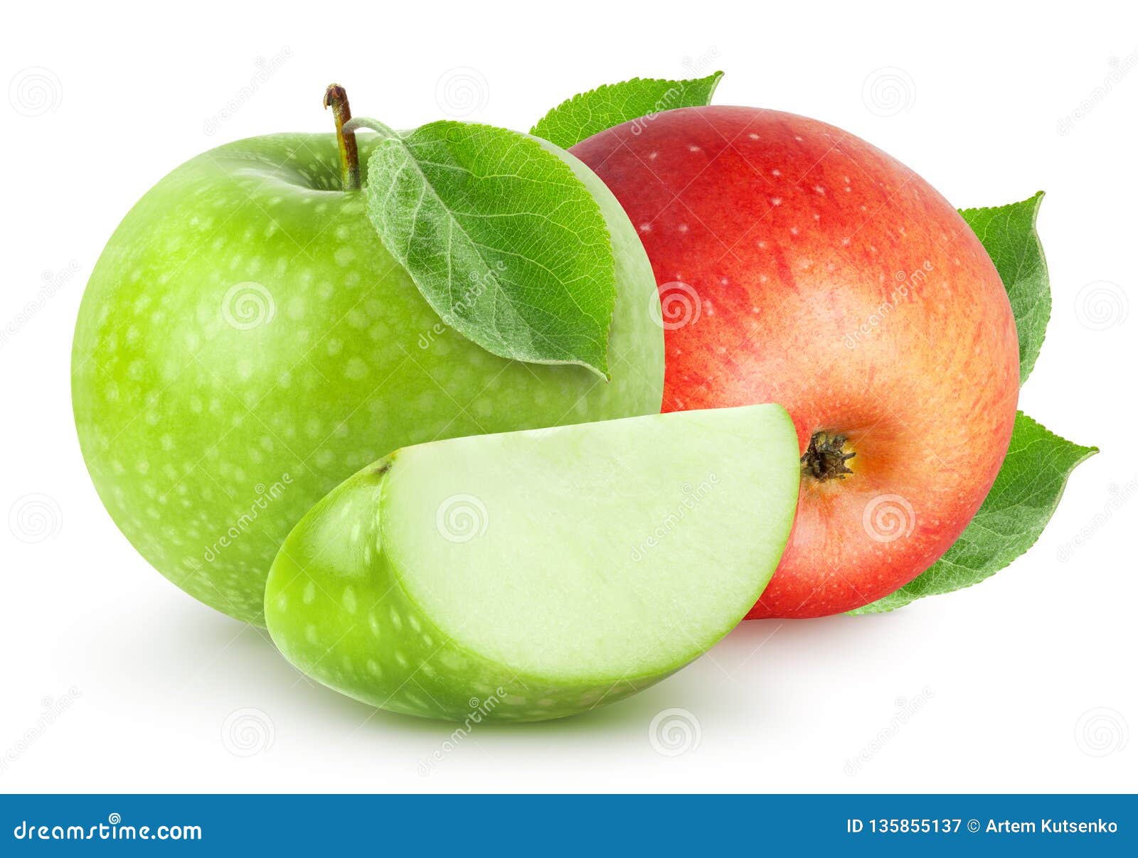 Isolated Apples. Green and Red Apple Fruit with a Isolated on White Background, with Clipping Path Stock Image - Image of apple, diet: 135855137