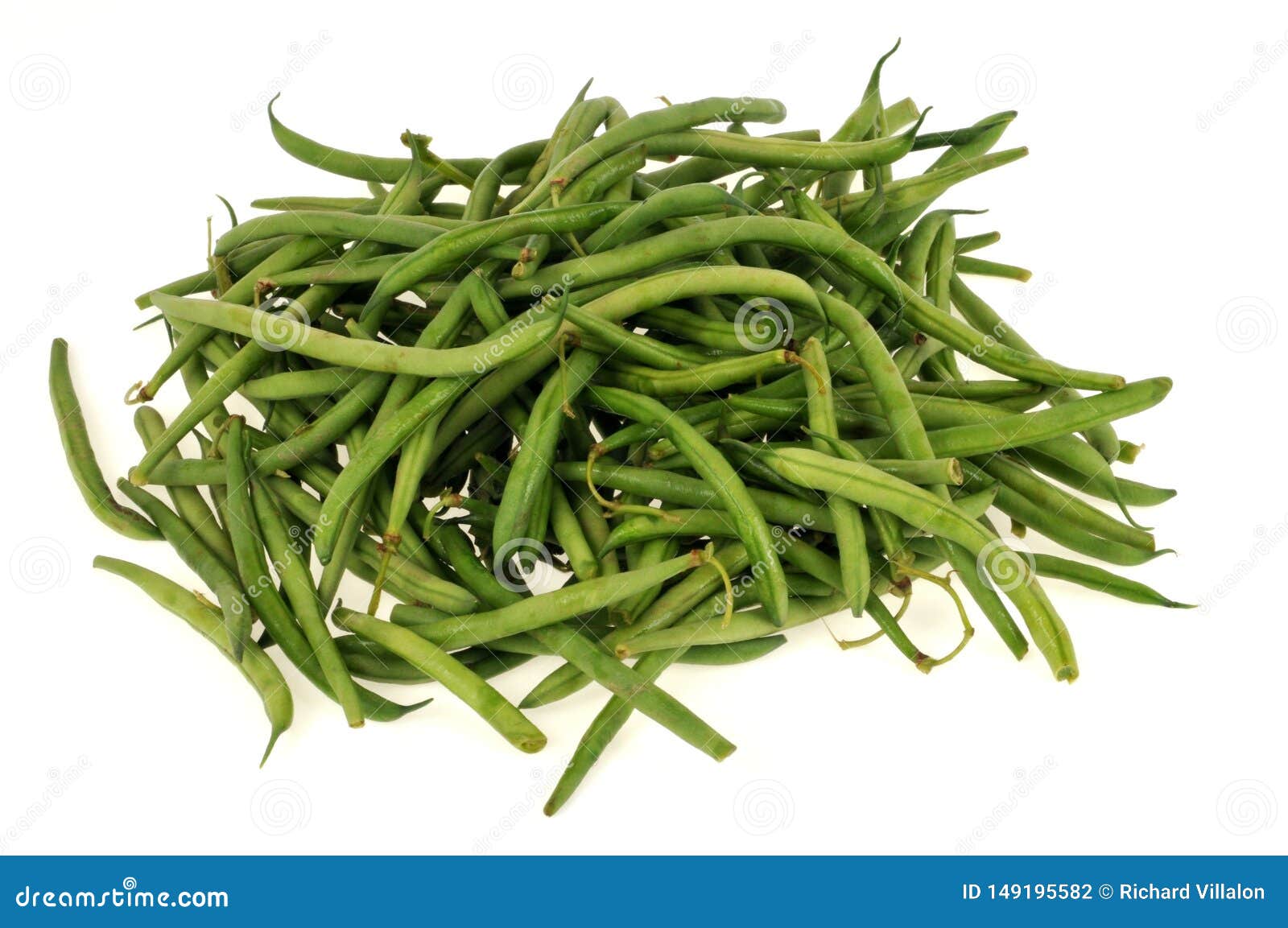 Fresh Green Beans in Bulk on White Background Stock Photo Image of