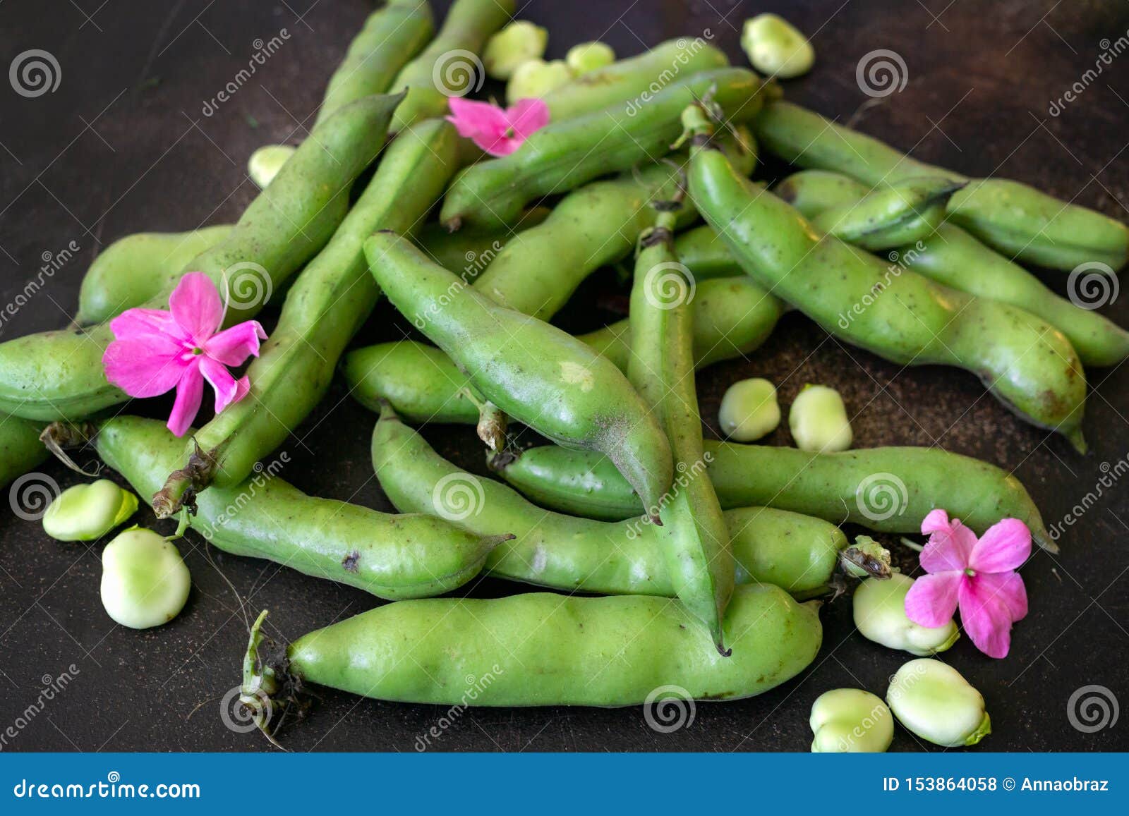 Fresh Green Beans of Milky Ripeness on the Table Stock Photo Image of
