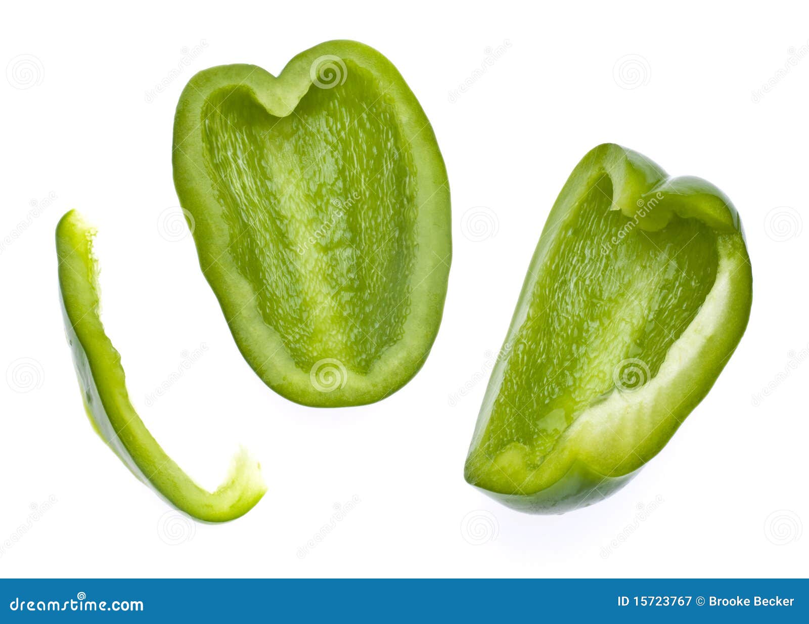 Fresh Green Bell Pepper Slices Royalty Free Stock Photography Image