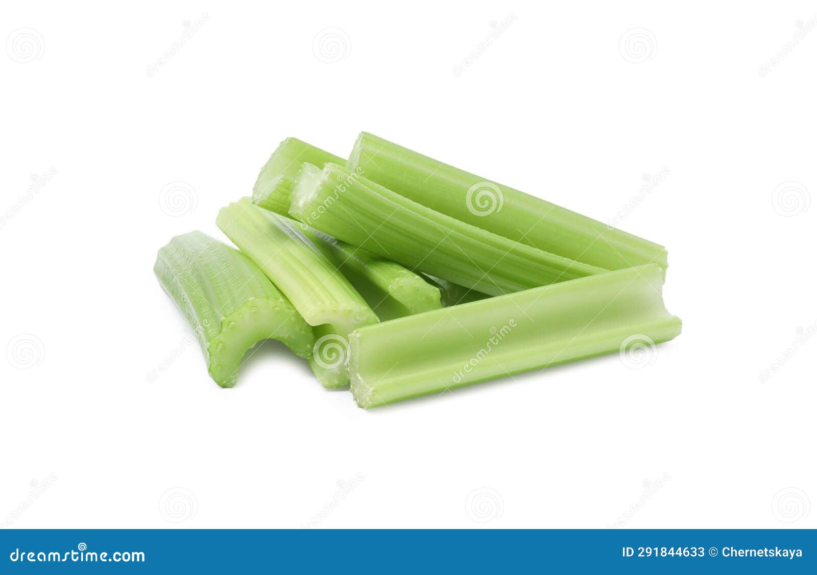 Fresh Green Cut Celery Isolated on White Stock Image Image of