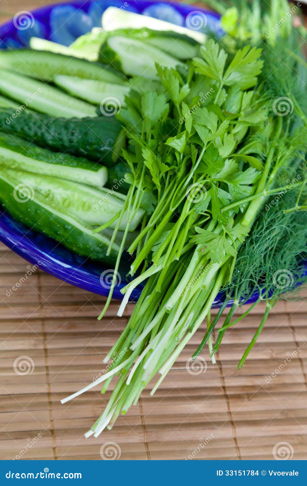Fresh green herbs in dish stock photo. Image of spring 33151784