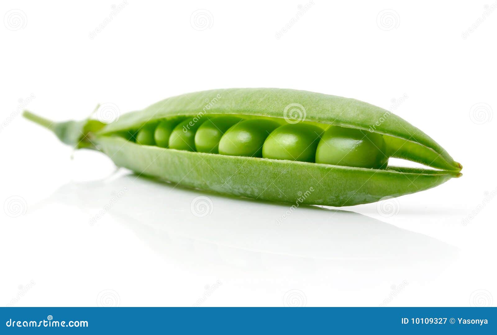Fresh Green Pea in the Pod Isolated Stock Image Image of food