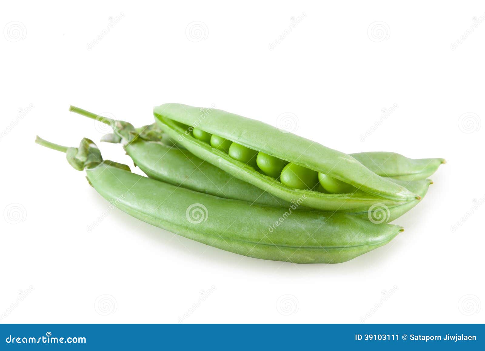 Fresh Green Pea in the Pod Isolated Stock Image Image of food, green