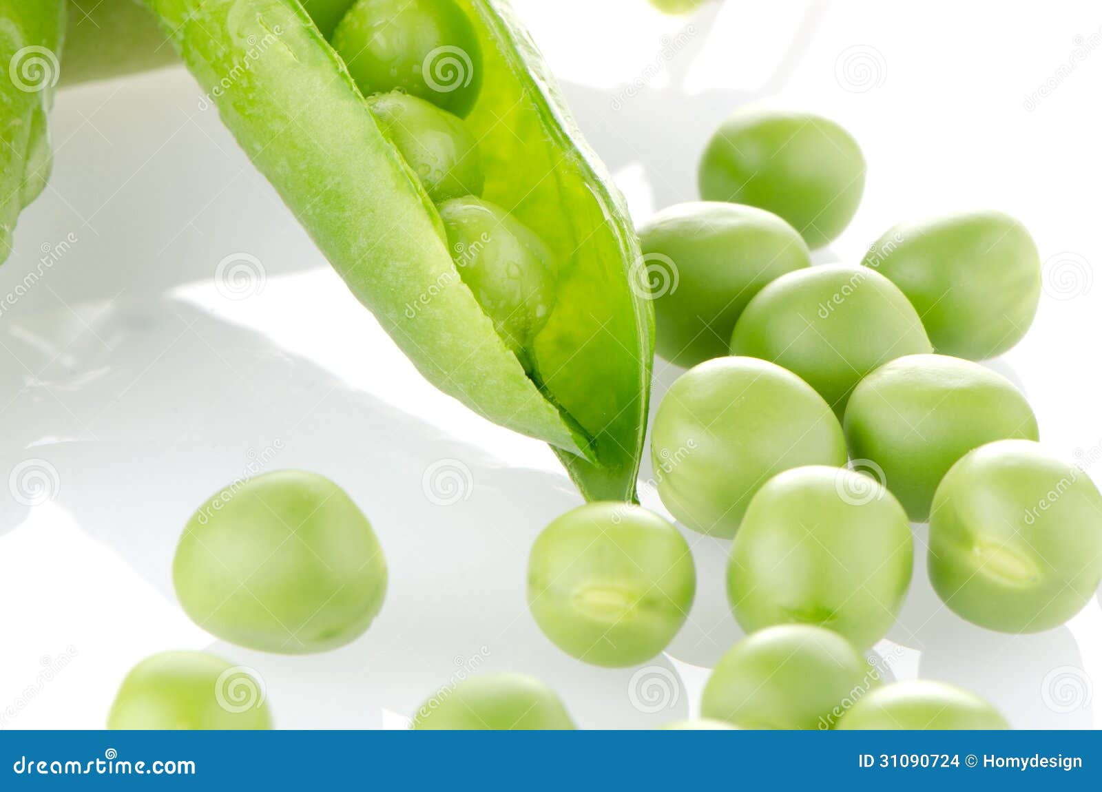 Fresh green pea pod stock photo. Image of closeup, healthy 31090724