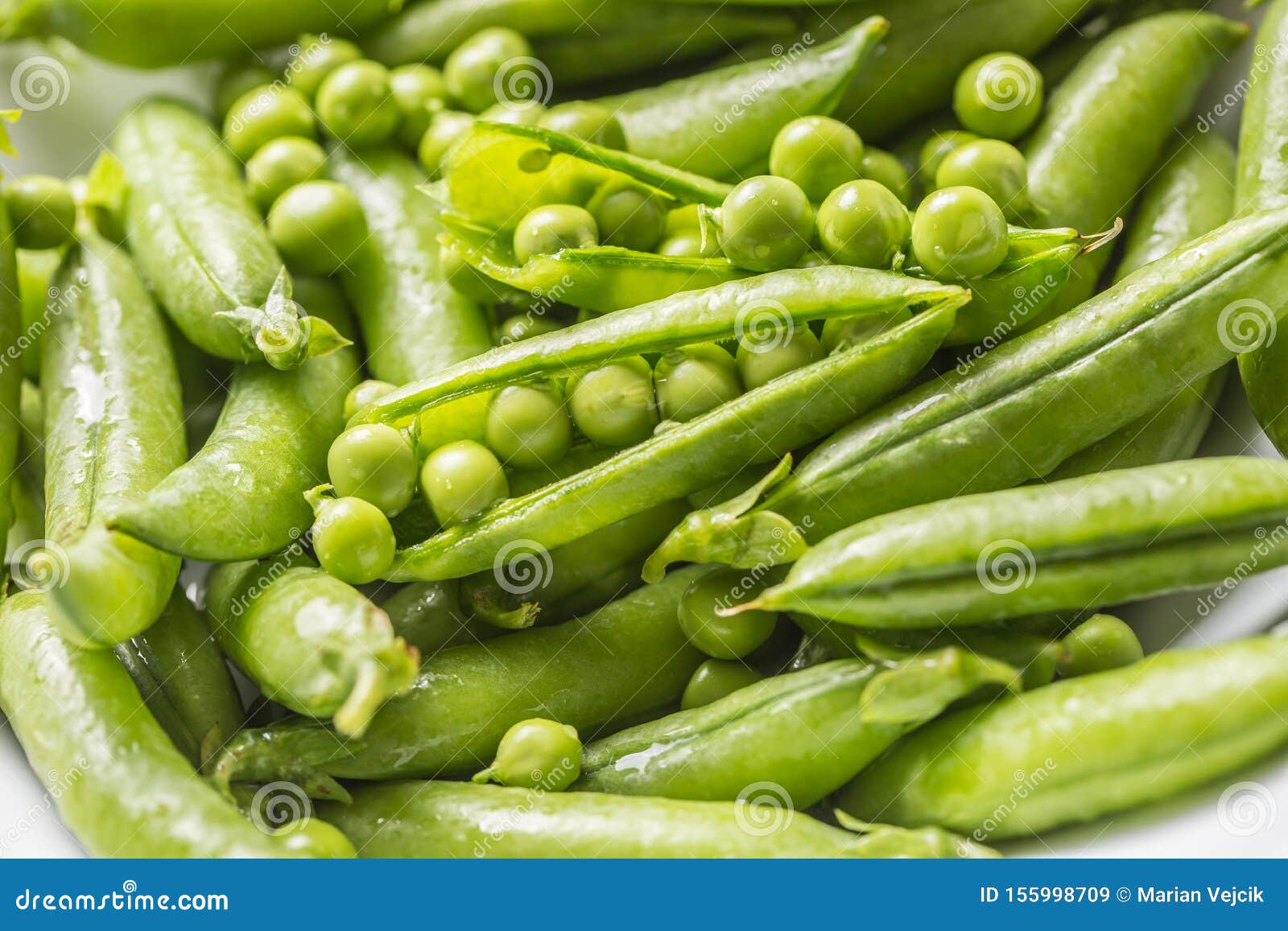 Fresh Green Pea Seeds and Pods Close Up Stock Image Image of diet