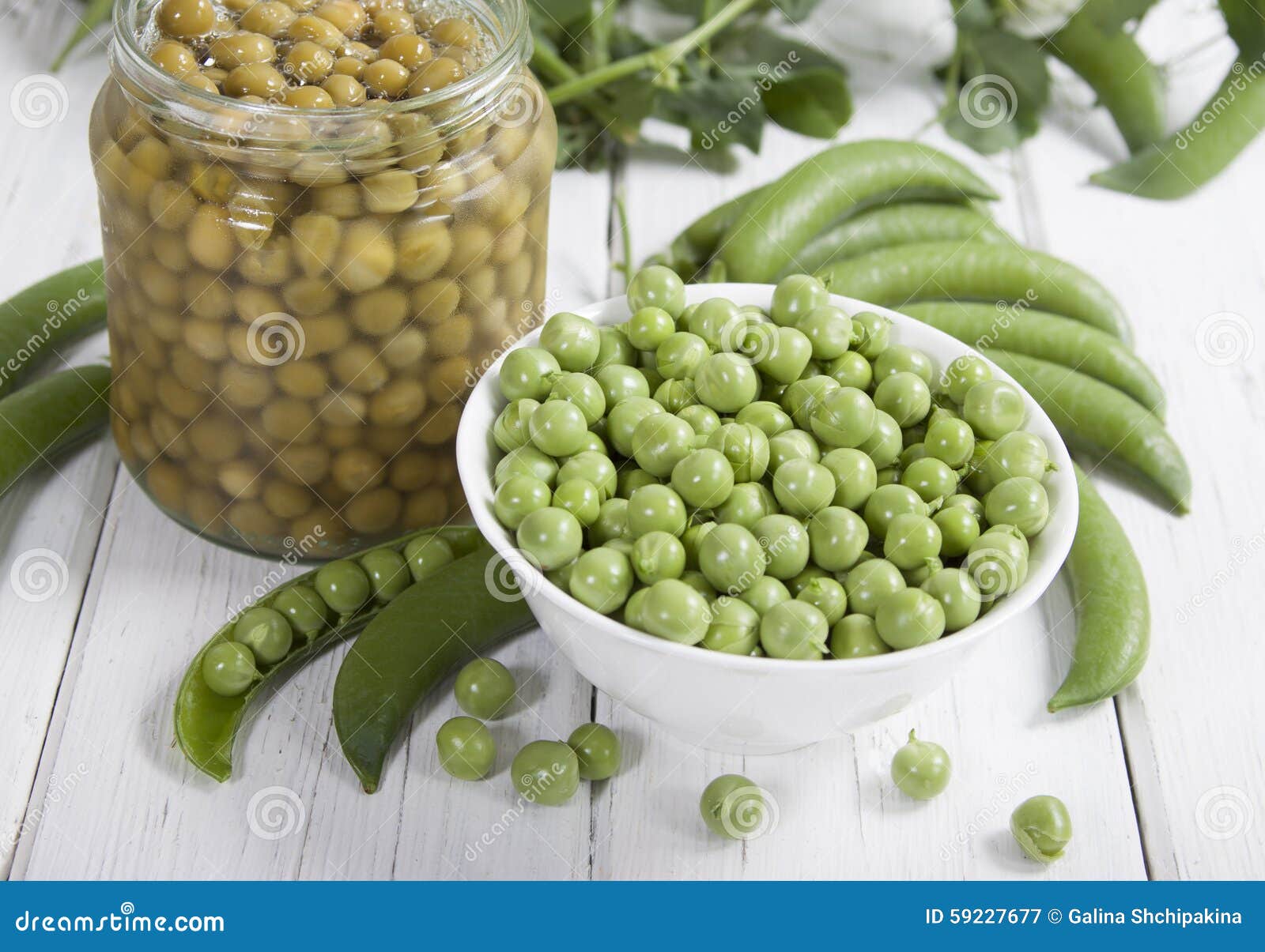 Download Fresh Green Peas And Canned Peas In A Glass Jar Stock Image Image Of Vegetarian Close 59227677 Yellowimages Mockups