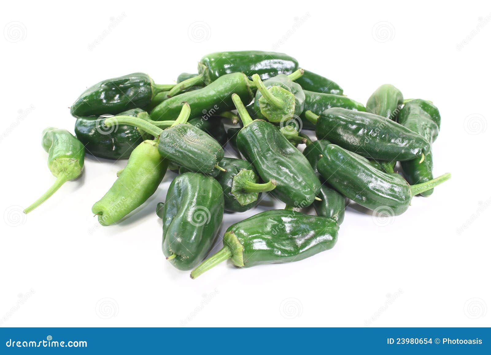 fresh green pimientos