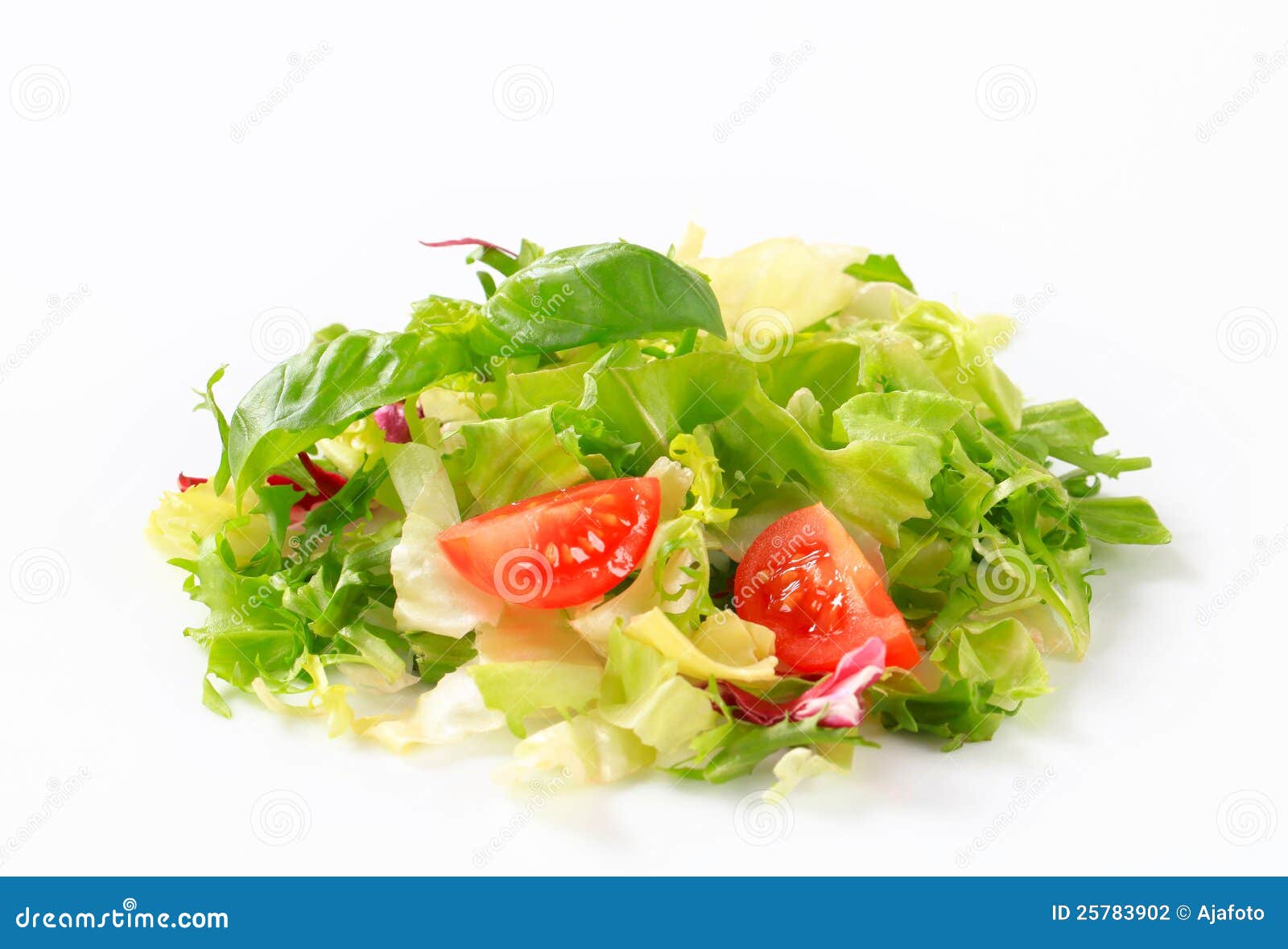 Fresh green salad stock photo. Image of leaf, tomato 25783902