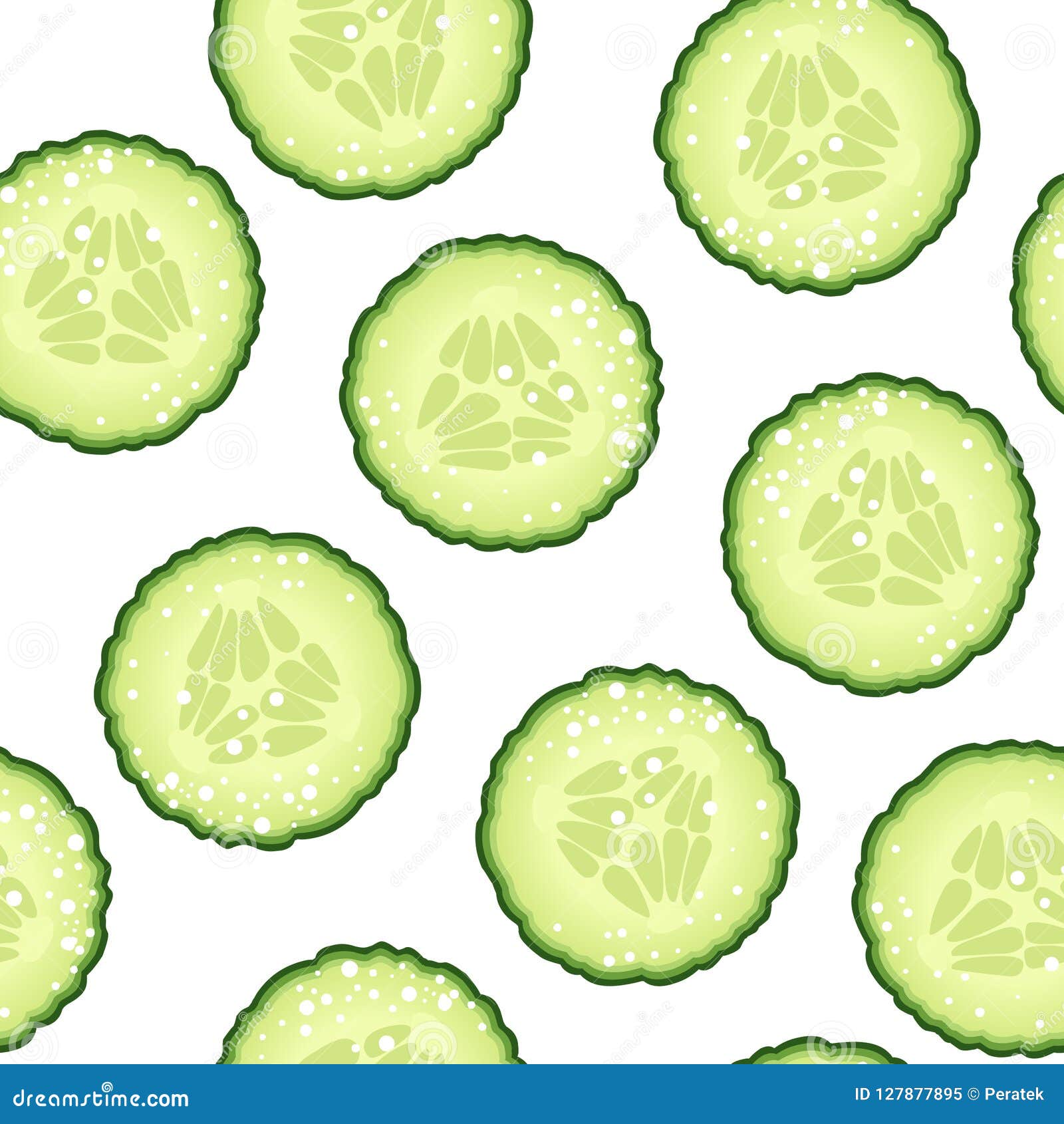 Slices Of Cucumber Vector Seamless Pattern Stock Vector Illustration Slices Of Cucumber Vector Seamless Pattern Stock Vector Illustration