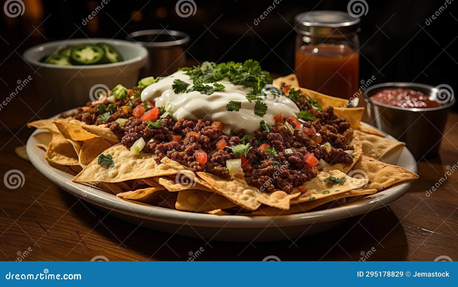 Fresh Guacamole on a Tortilla, a Savory Mexican Appetizer Generated by