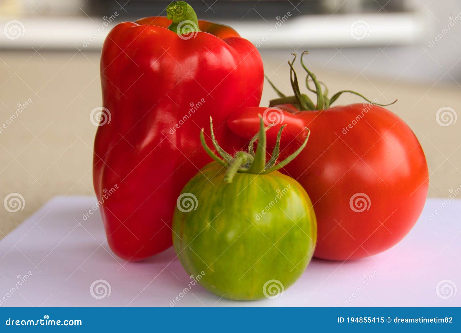Fresh Harvested Sweet Pepper and Tomato Stock Image Image of fresh