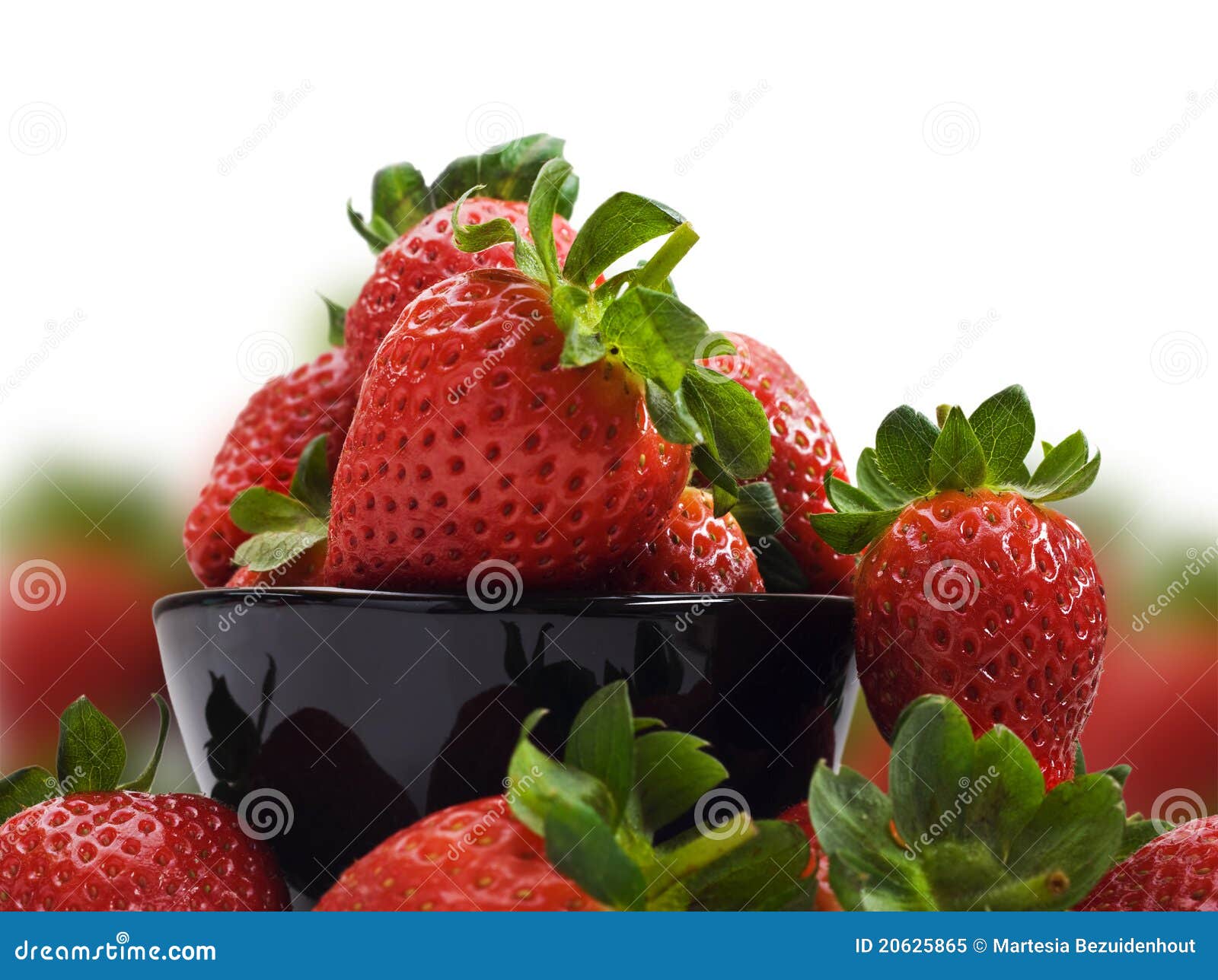 Fresh Healthy Strawberries on White Stock Image Image of diet