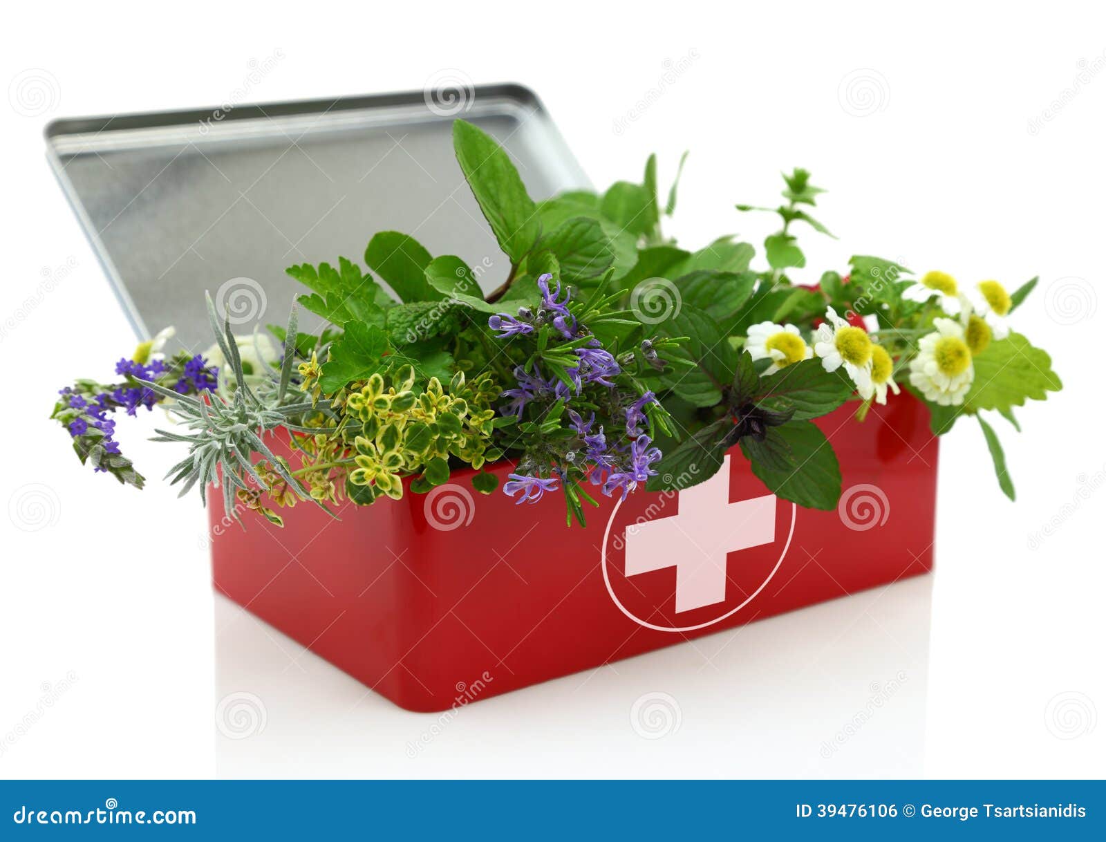 fresh herbs in first aid kit