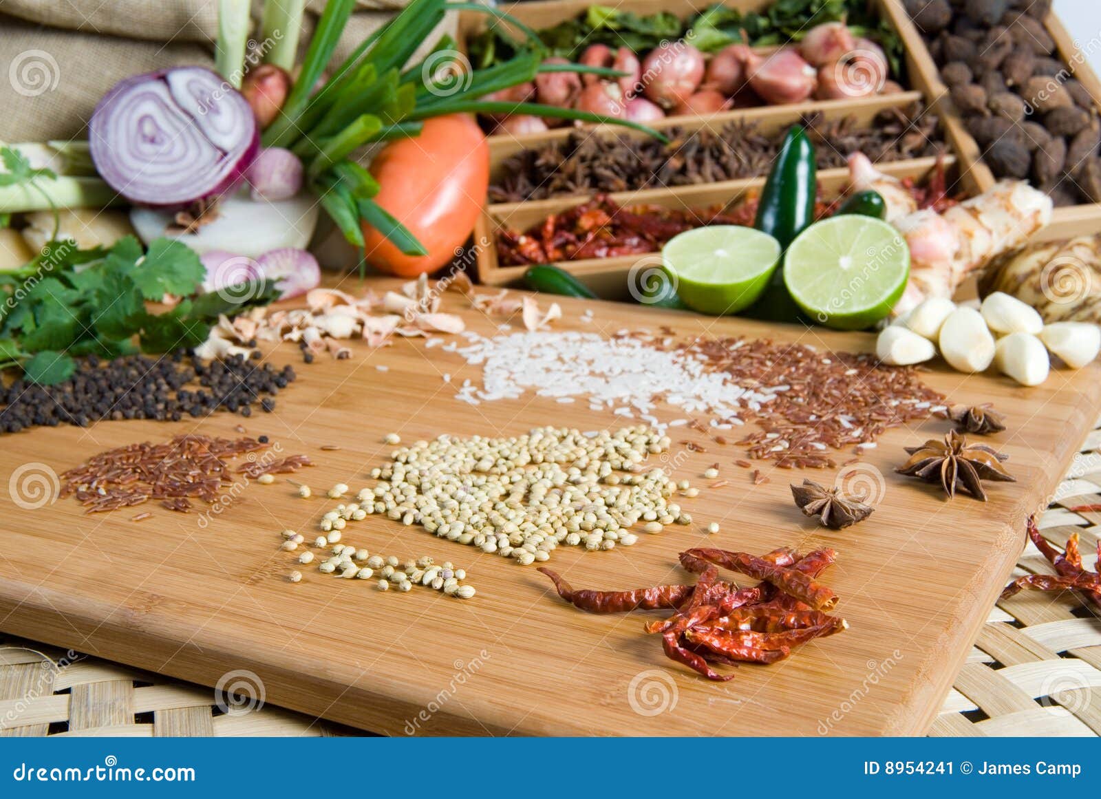 Fresh herbs and spices stock image. Image of anise, peppercorn 8954241