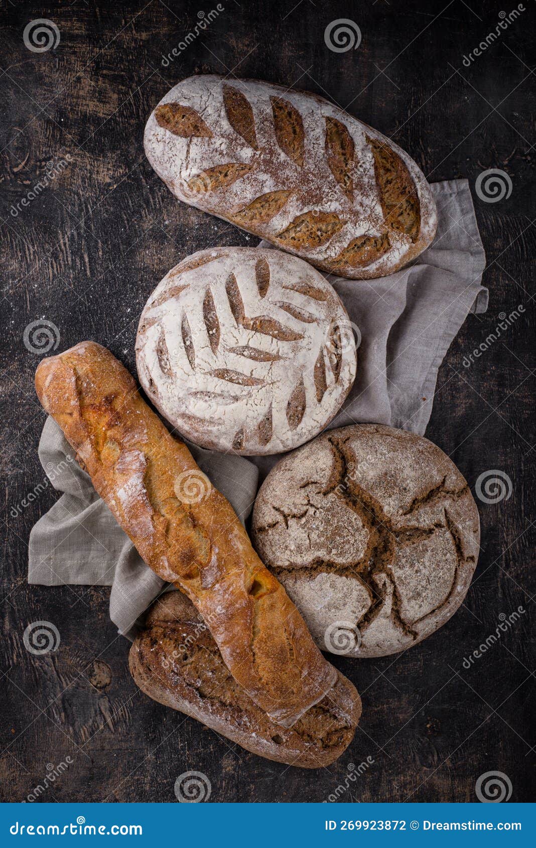 Fresh Homemade Bread with a Crispy Crust Stock Photo Image of bread