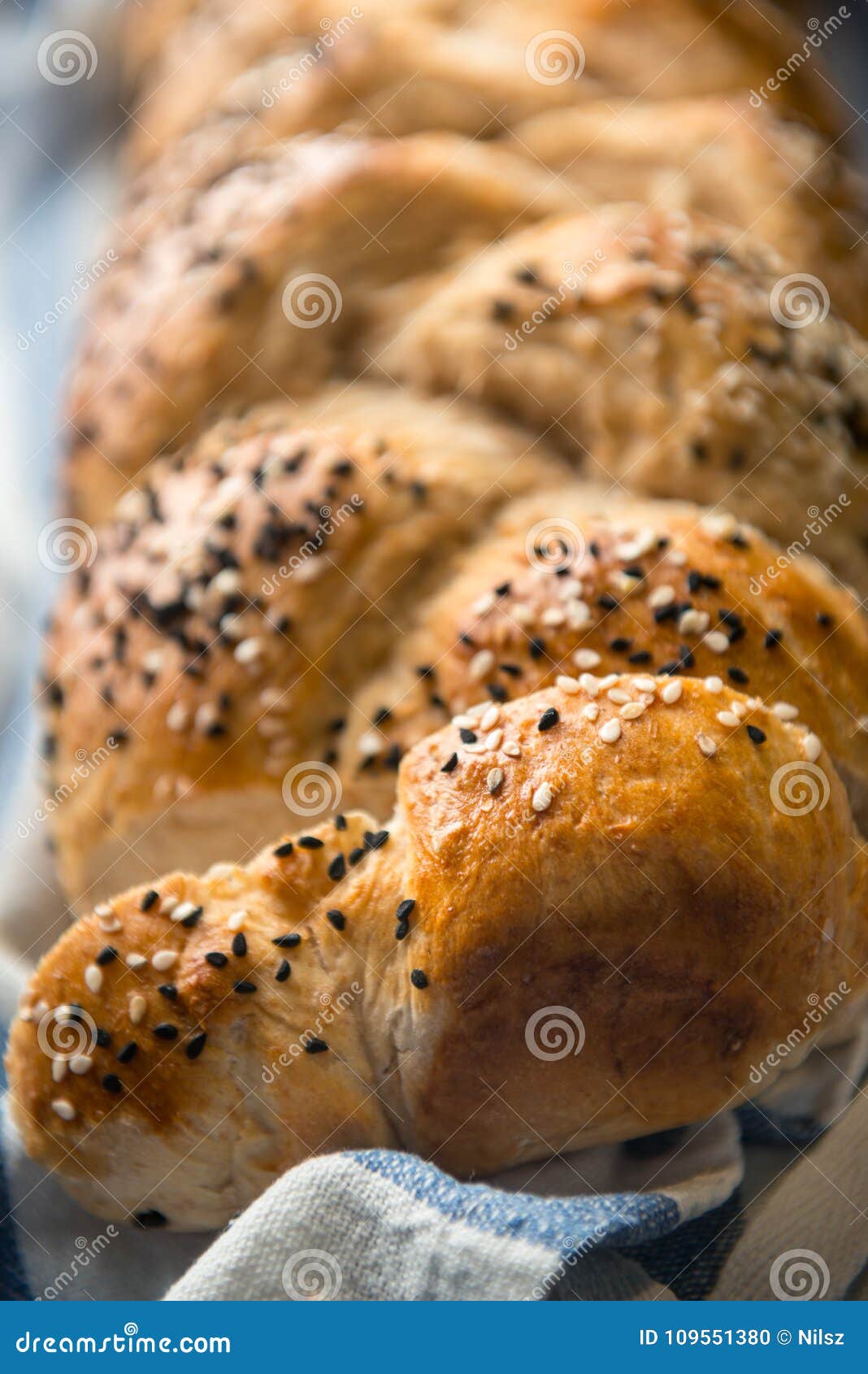 Fresh Homemade Bread with Sesame Stock Photo Image of texture