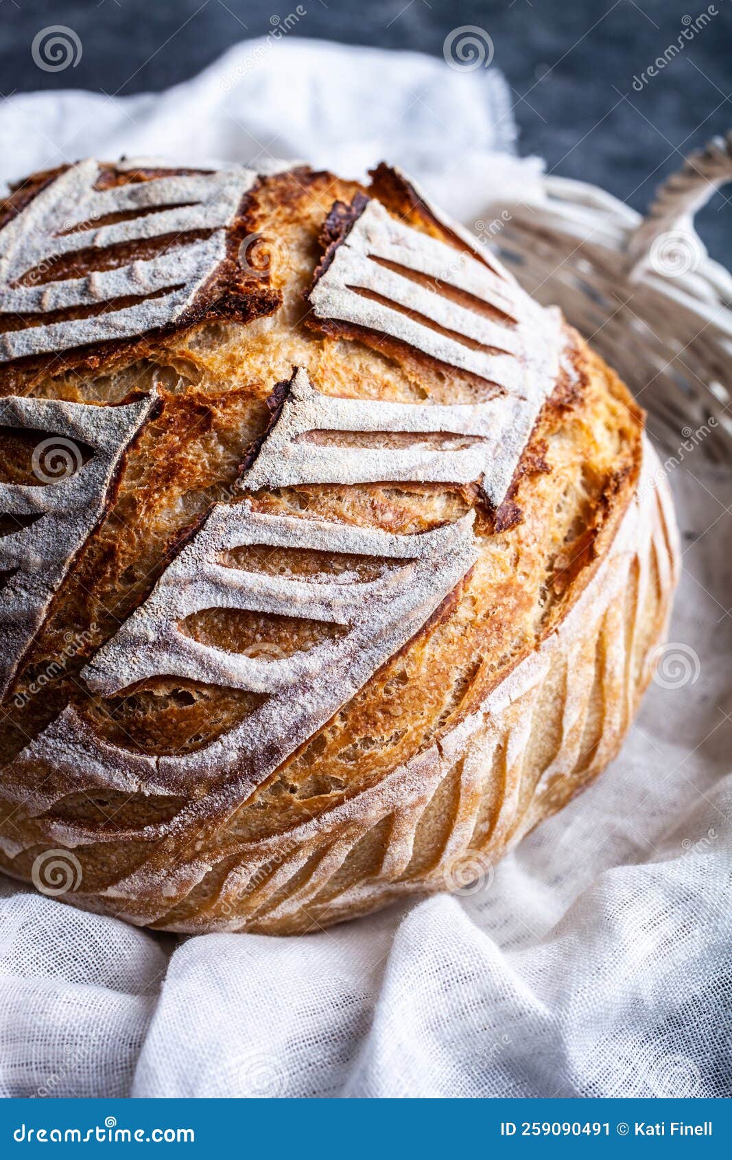 Fresh Homemade Sourdough Bread Stock Image Image of brown, bakery