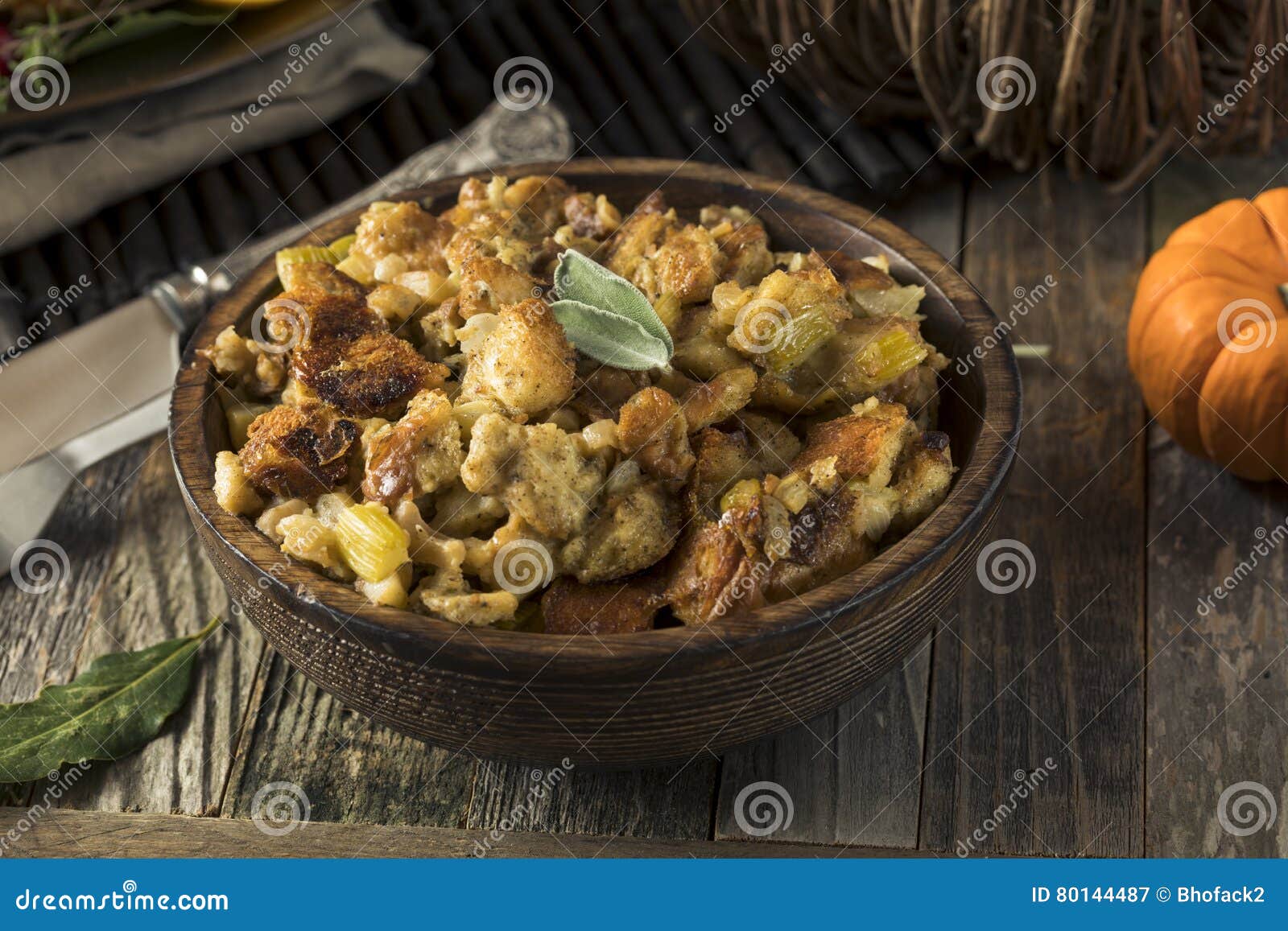 Fresh Homemade Thanksgiving Turkey Stuffing Stock Image - Image of dish ...