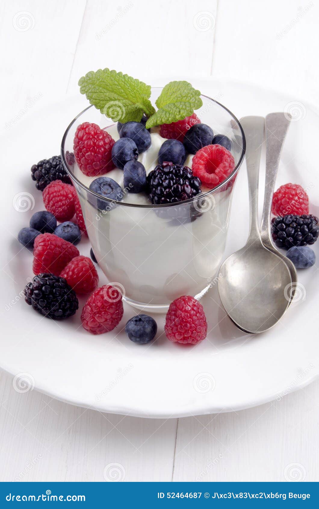 Fresh Homemade Yoghurt with Fruits Stock Image - Image of organic ...