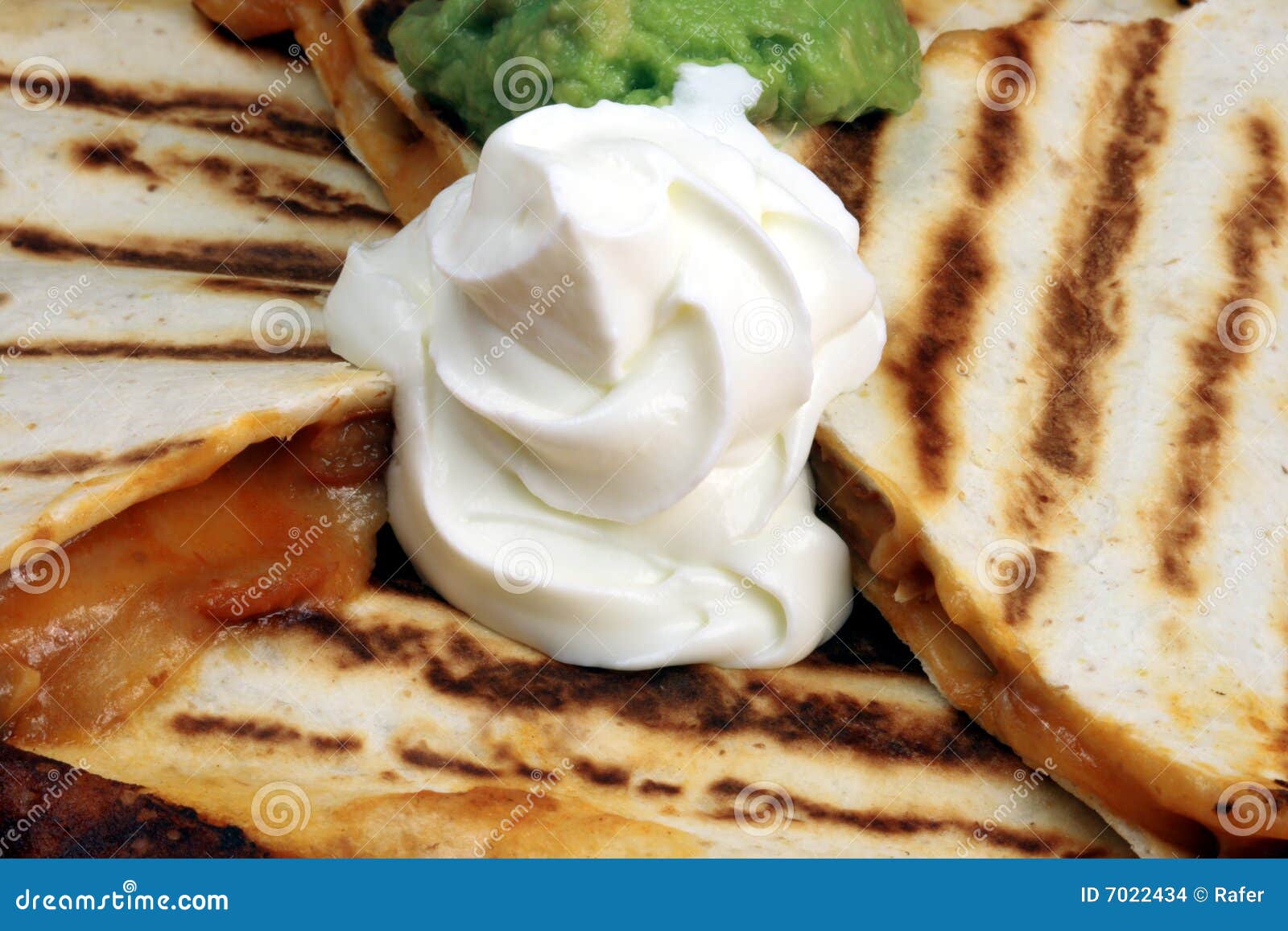 Fresh hot quesadilla stock photo. Image of sour, cream 7022434