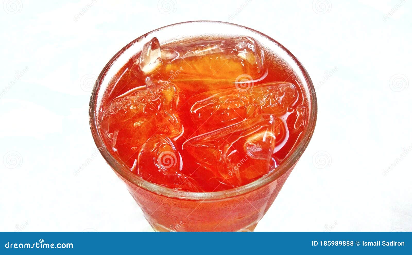 Fresh Ice Tea Isolated on White Background Stock Photo Image of liquid, cube 185989888